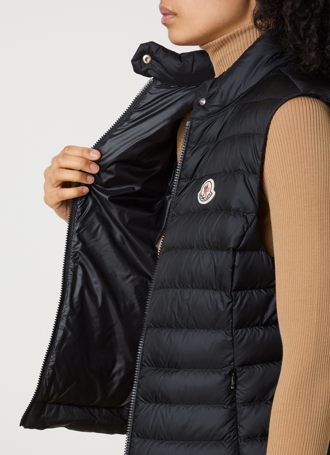 Moncler Igens gewatteerde bodywarmer met donsvulling - detail 5 zwart