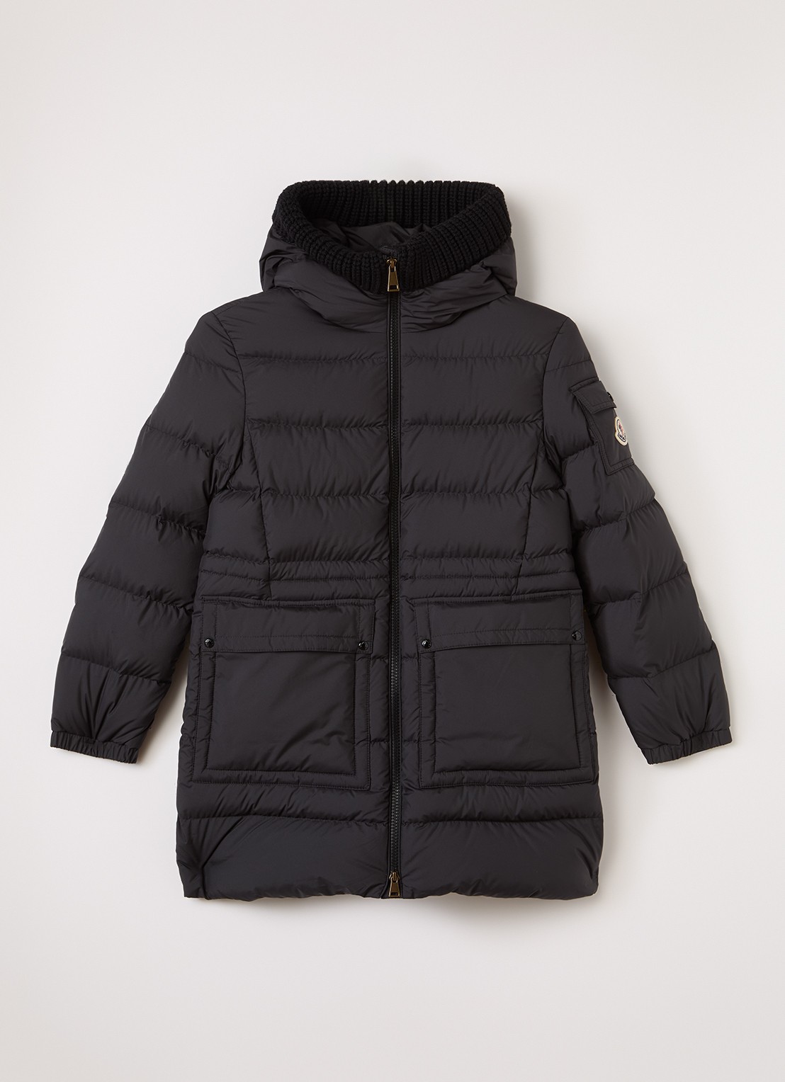 Moncler Irma gewatteerde parka met donsvulling - voorkant 2 zwart