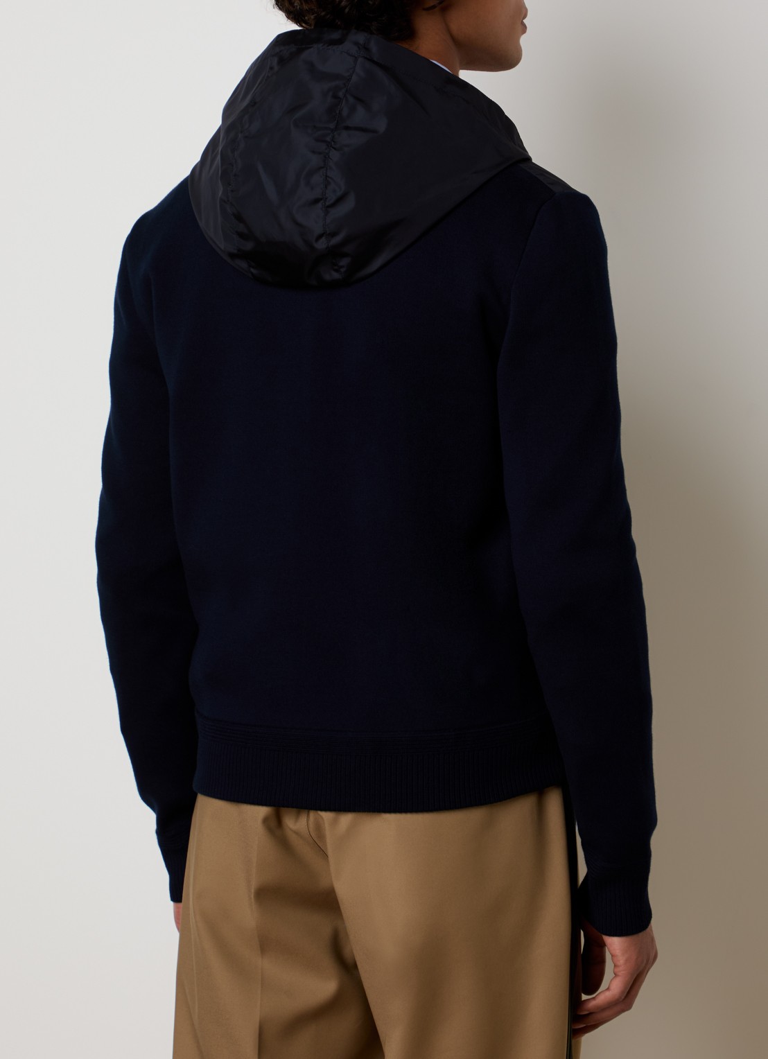 Moncler Jack met ritszakken en logo - achterkant donkerblauw
