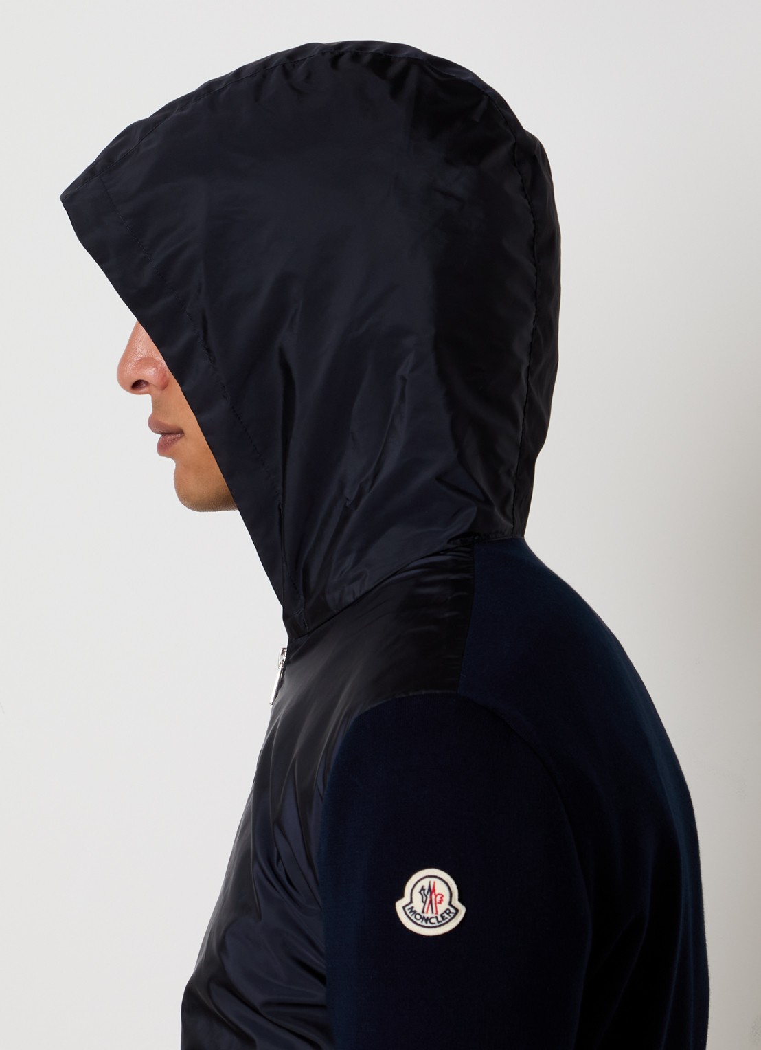 Moncler Jack met ritszakken en logo - detail 3 donkerblauw