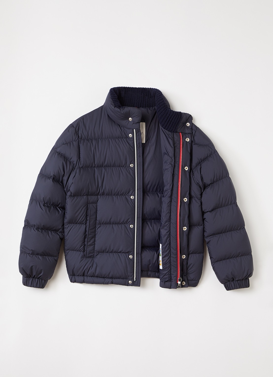 Moncler Jarek pufferjack met donsvulling - voorkant 3 donkerblauw
