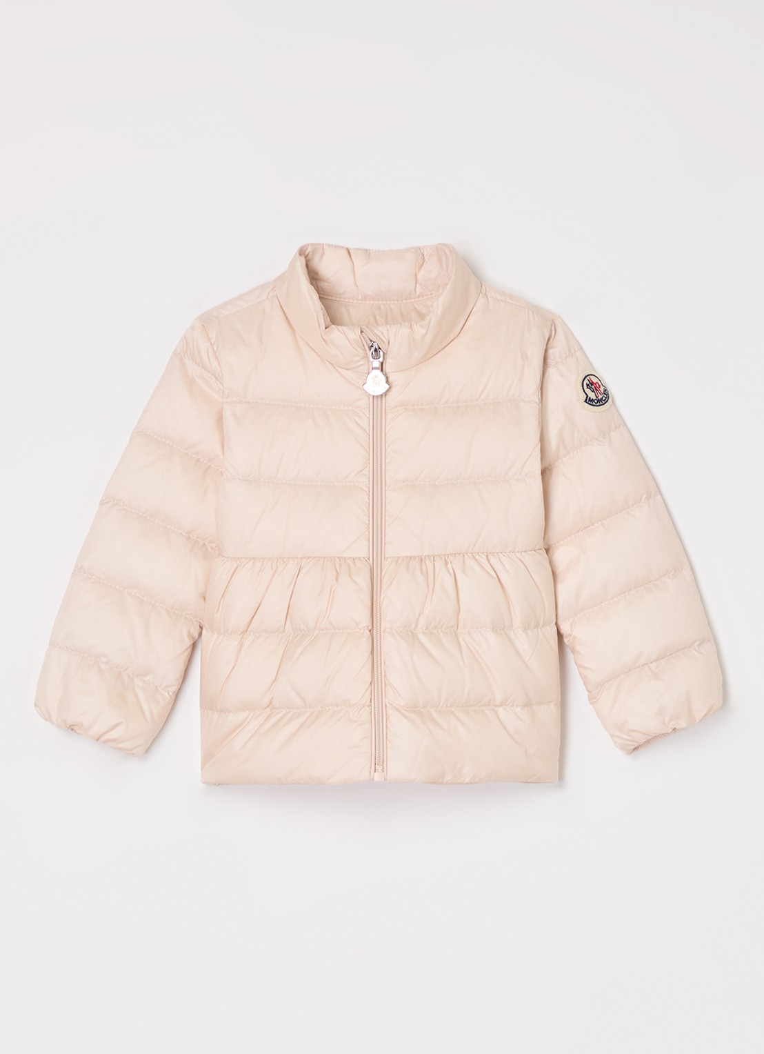 Moncler Joelle puffer jack met donsvulling - voorkant lichtroze