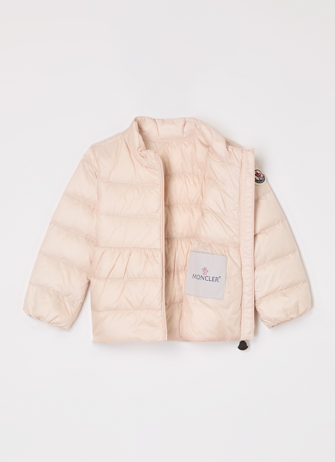 Moncler Joelle puffer jack met donsvulling - voorkant 2 lichtroze