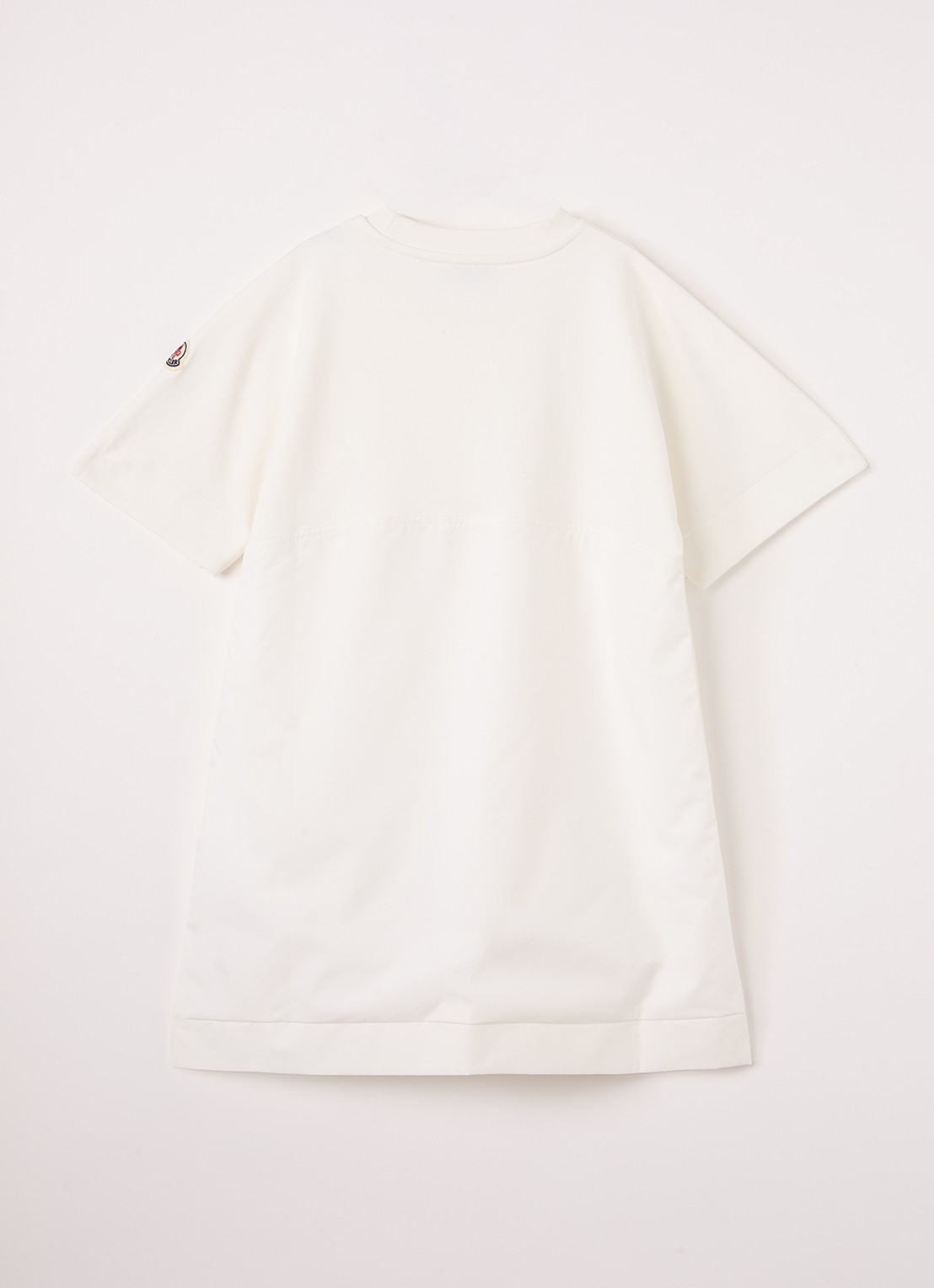 Moncler Jurk met logoborduring - voorkant 2 gebroken wit