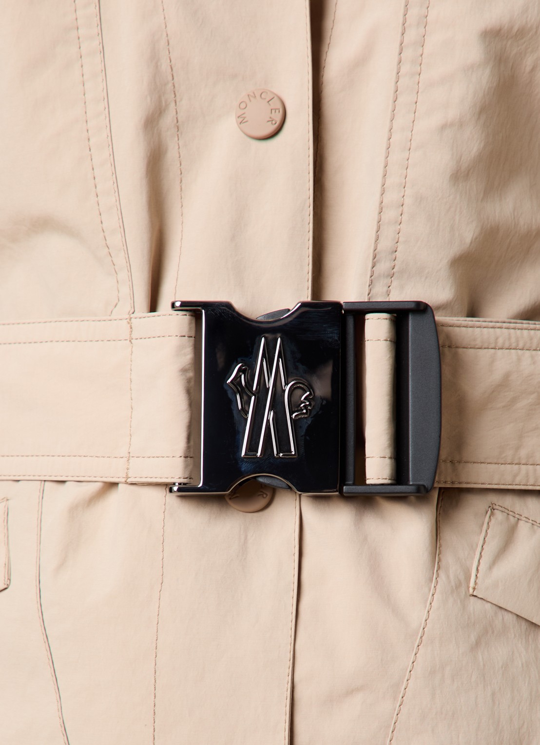 Moncler Kaeng jack met ceintuur - detail 3 beige