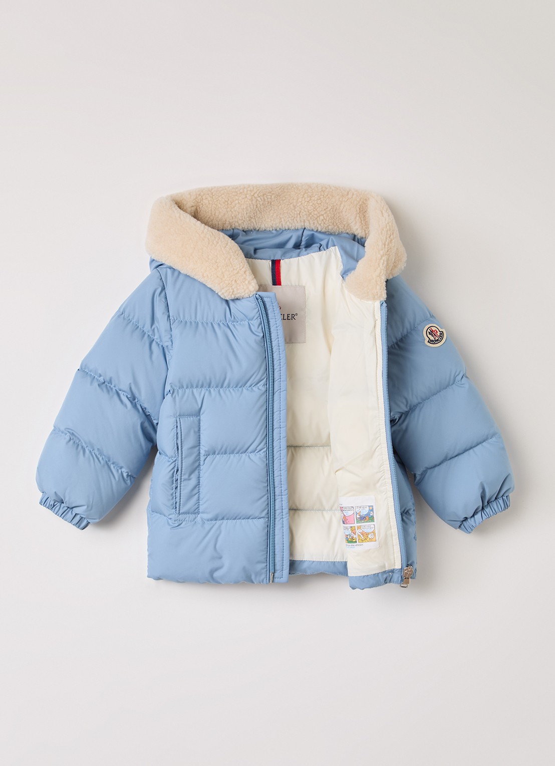 Moncler Kesimur puffer jack met donsvulling - voorkant 2 lichtblauw