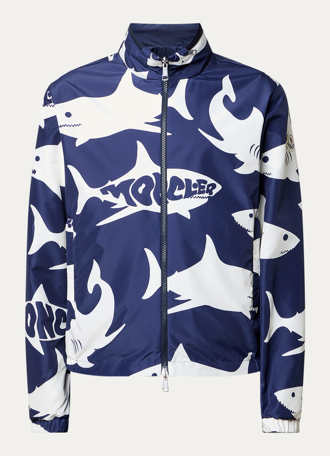 Moncler Lachat reversible jack met opbergbare capuchon - voorkant 5 donkerblauw