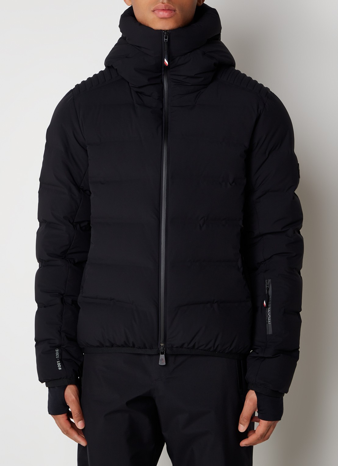 Moncler Lagorai ski-jas met donsvulling en capuchon - detail 4 zwart