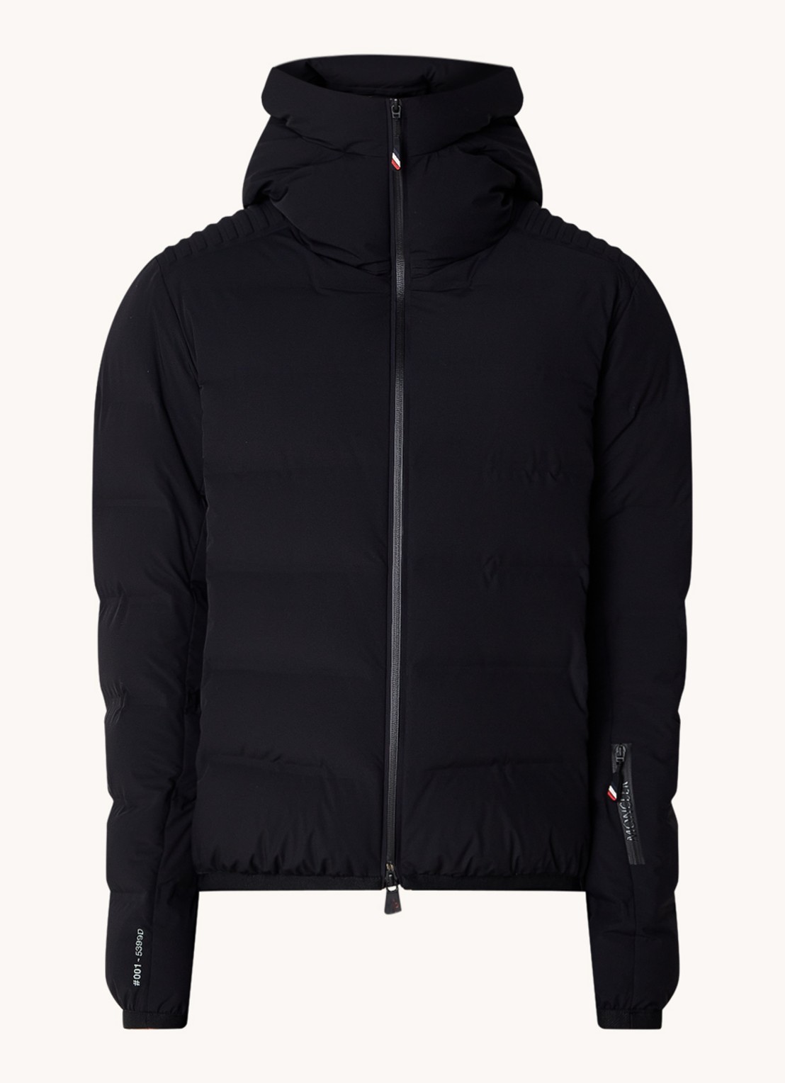 Moncler Lagorai ski-jas met donsvulling en capuchon - voorkant zwart