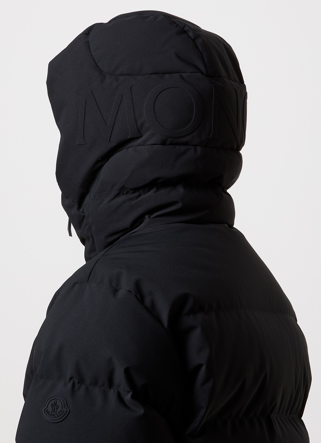 Moncler Languedoc puffer jack met donsvulling en capuchon - detail 2 zwart