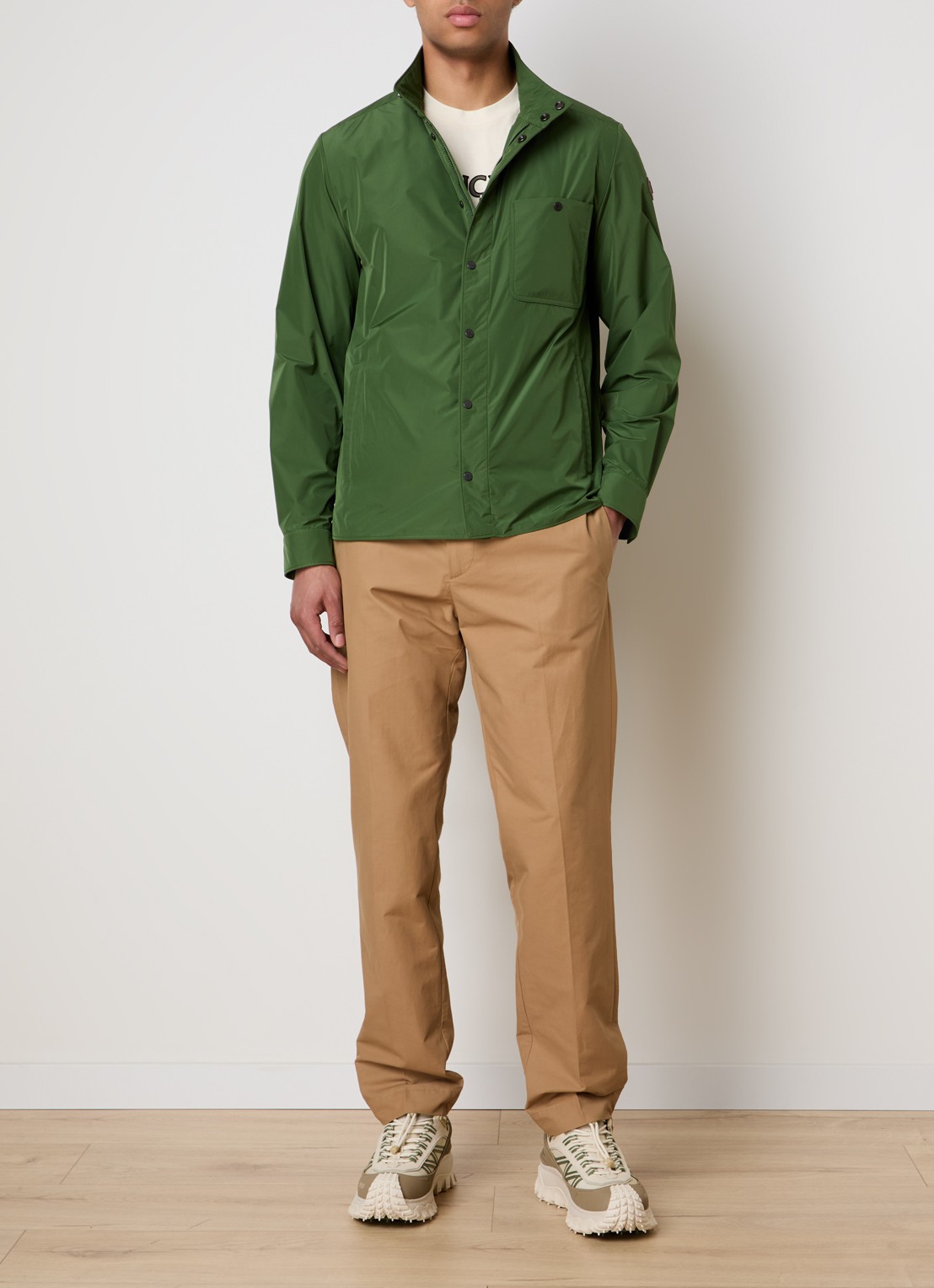 Moncler Lasca jack met steekzakken  - voorkant 3 legergroen