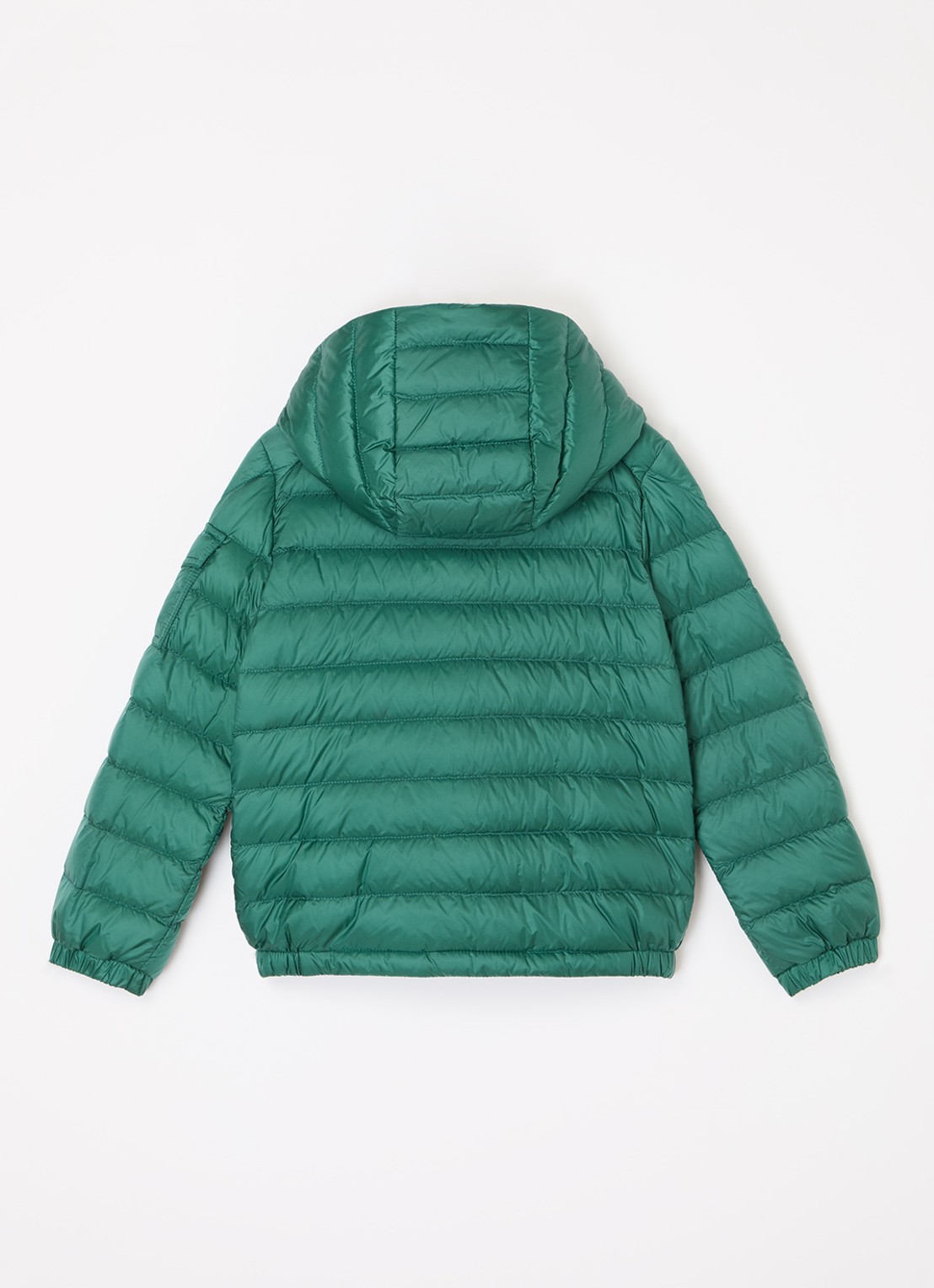 Moncler Lauros gewatteerde jas met donsvulling en afneembare capuchon - achterkant groen