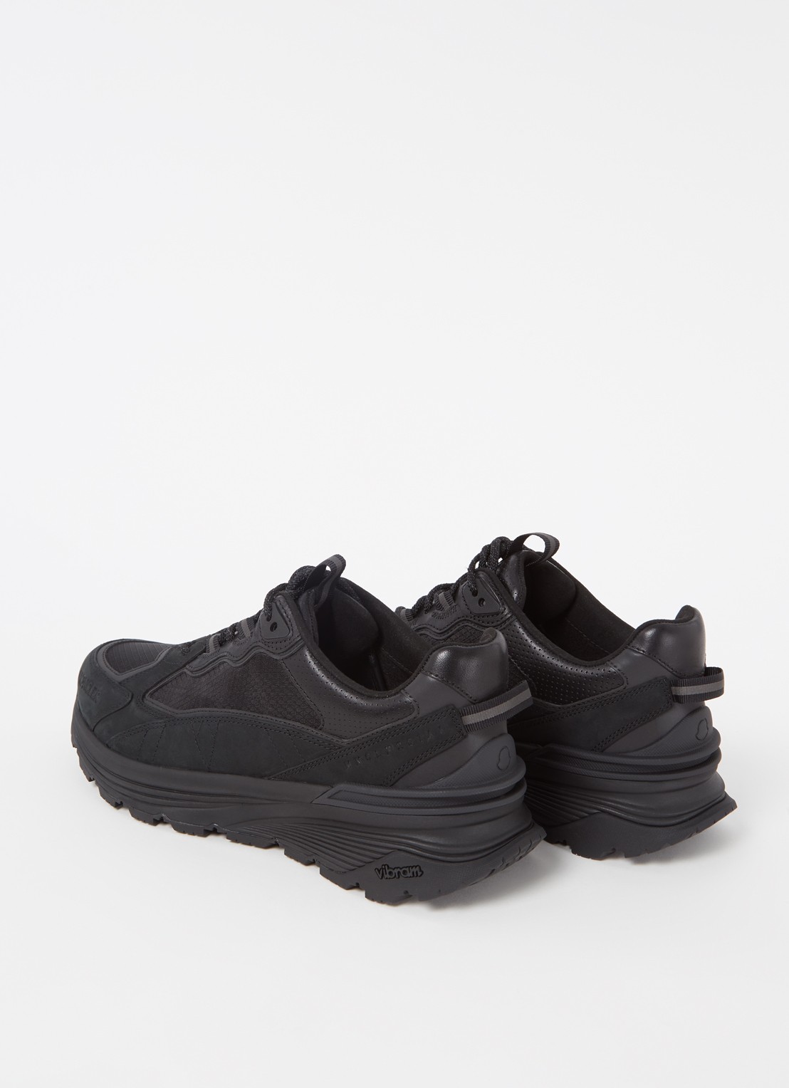 Moncler Lite Runner sneaker met leren details - detail 2 zwart