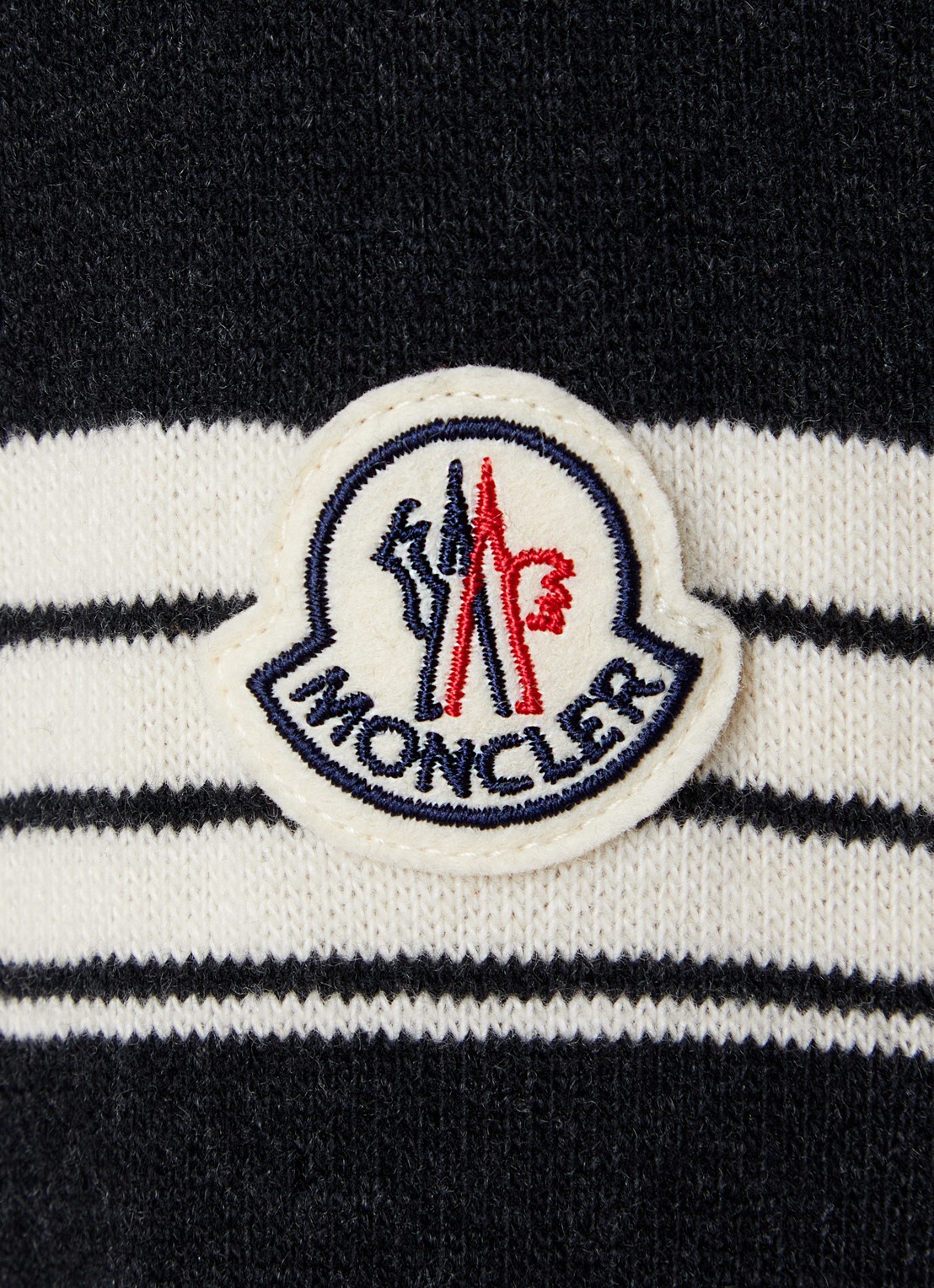 Moncler Longsleeve met streepprint - detail 3 zwart