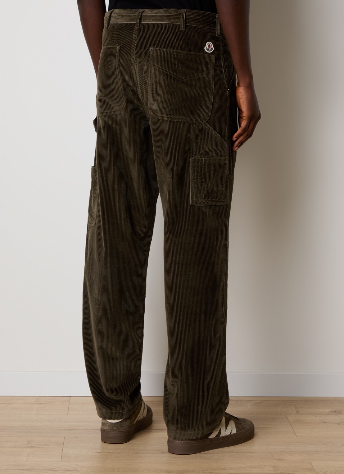 Moncler Loose fit cargobroek van corduroy met steekzakken  - achterkant 4 bronsgroen