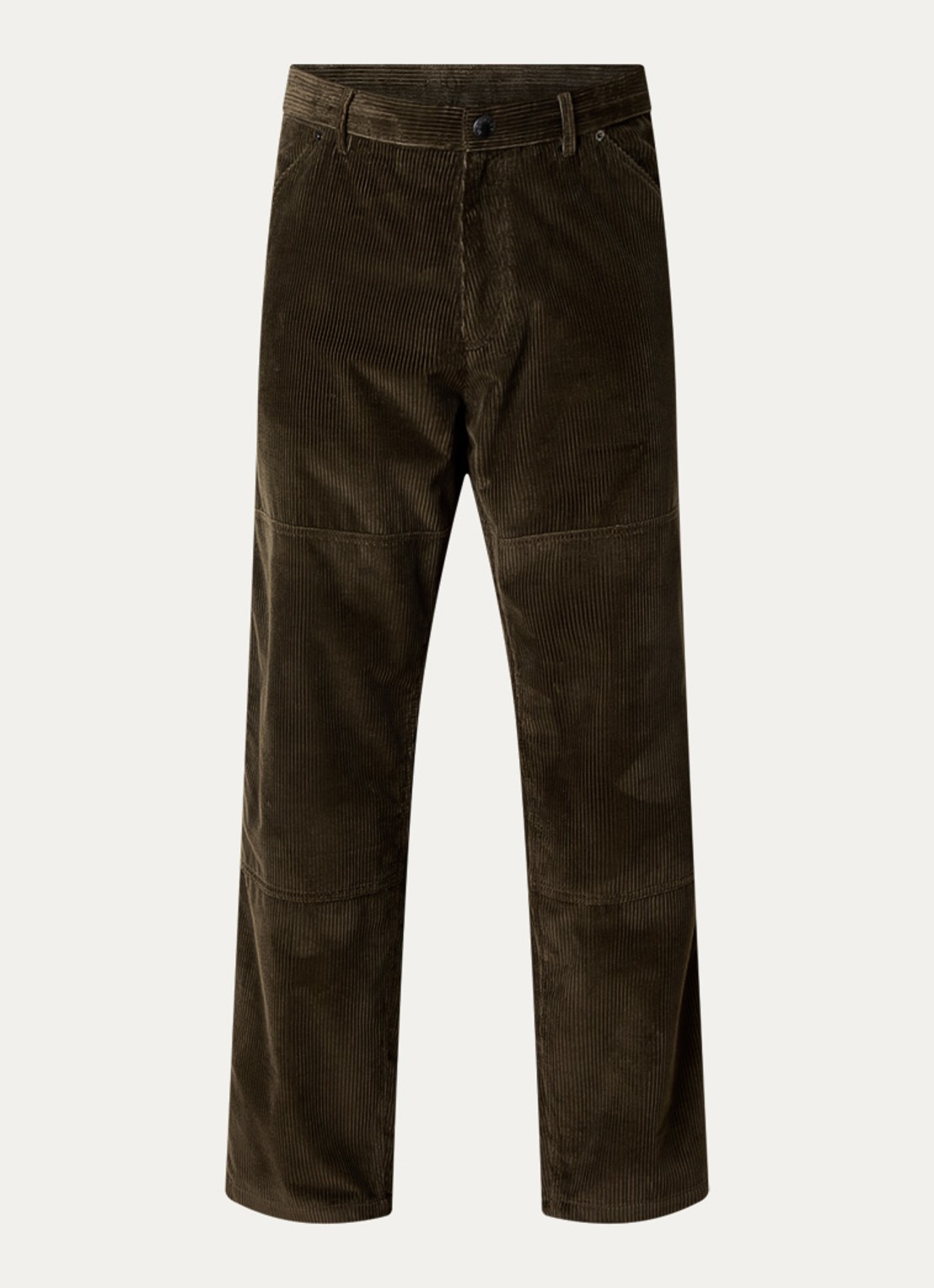 Moncler Loose fit cargobroek van corduroy met steekzakken  - voorkant 5 bronsgroen