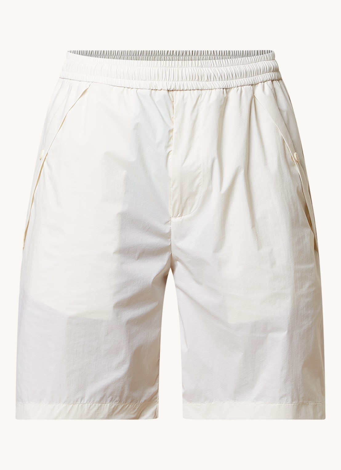 Moncler Loose fit korte broek met steekzakken - voorkant 2 creme