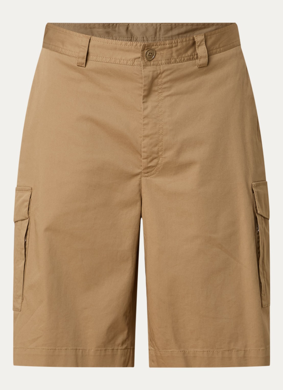 Moncler Loose fit korte cargobroek met steekzakken - voorkant 4 camel