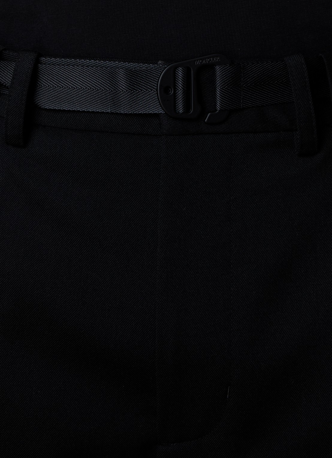 Moncler Loose fit pantalon in wolblend - detail 6 zwart
