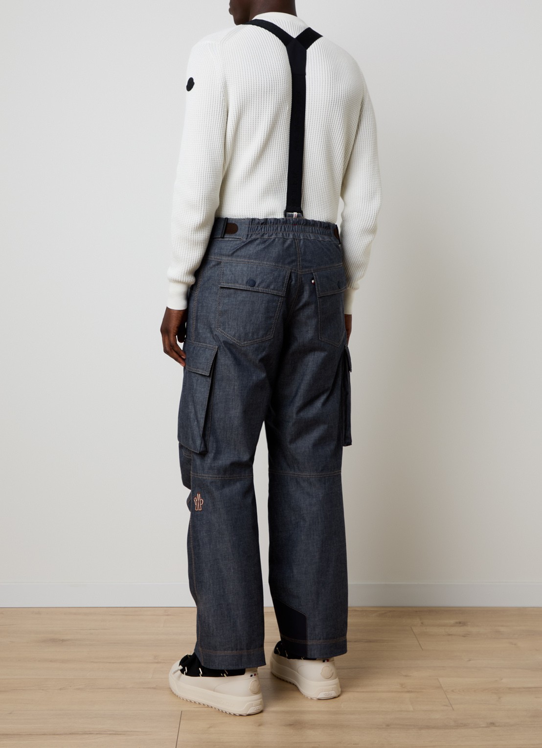 Moncler Loose fit skibroek met klepzakken - achterkant indigo