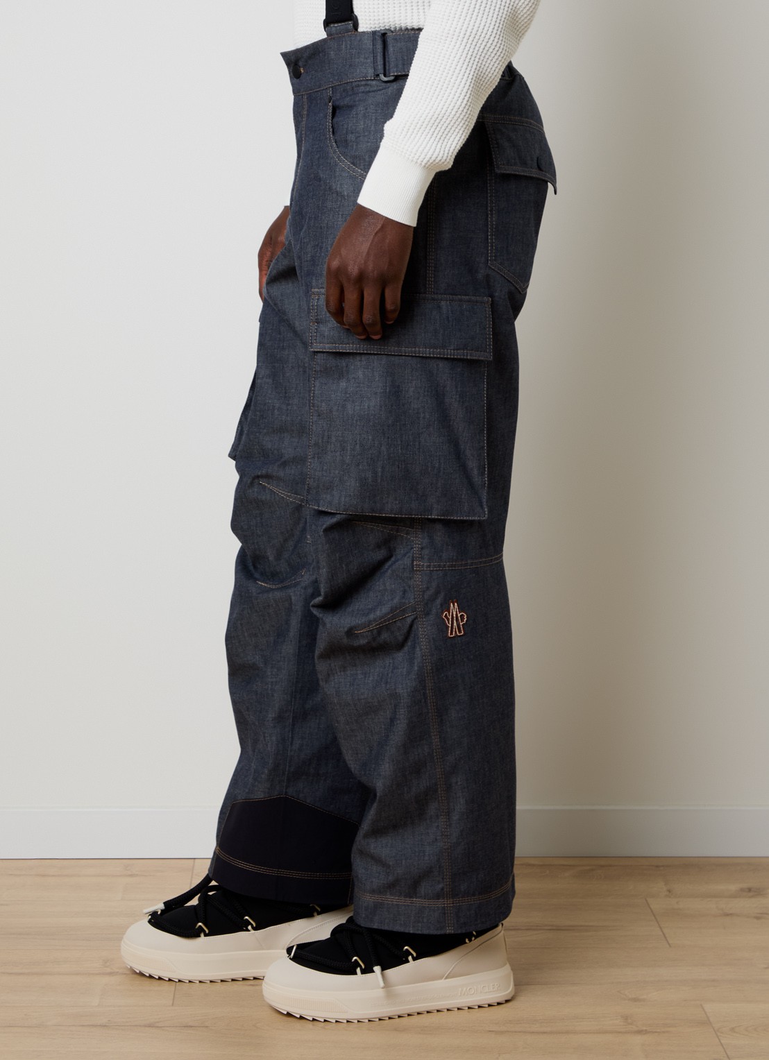 Moncler Loose fit skibroek met klepzakken - detail 5 indigo