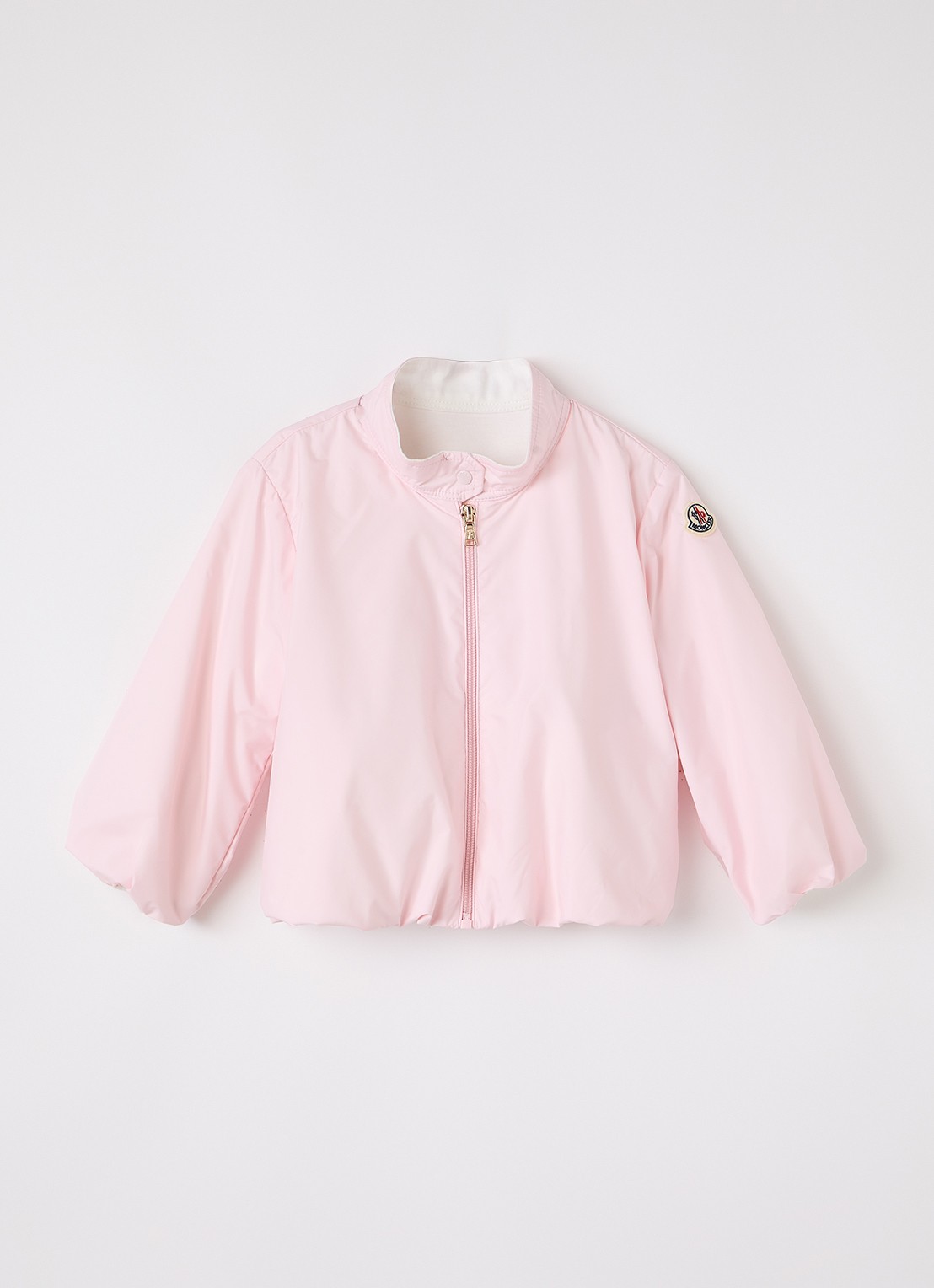 Moncler Luce jack met logo - voorkant lichtroze
