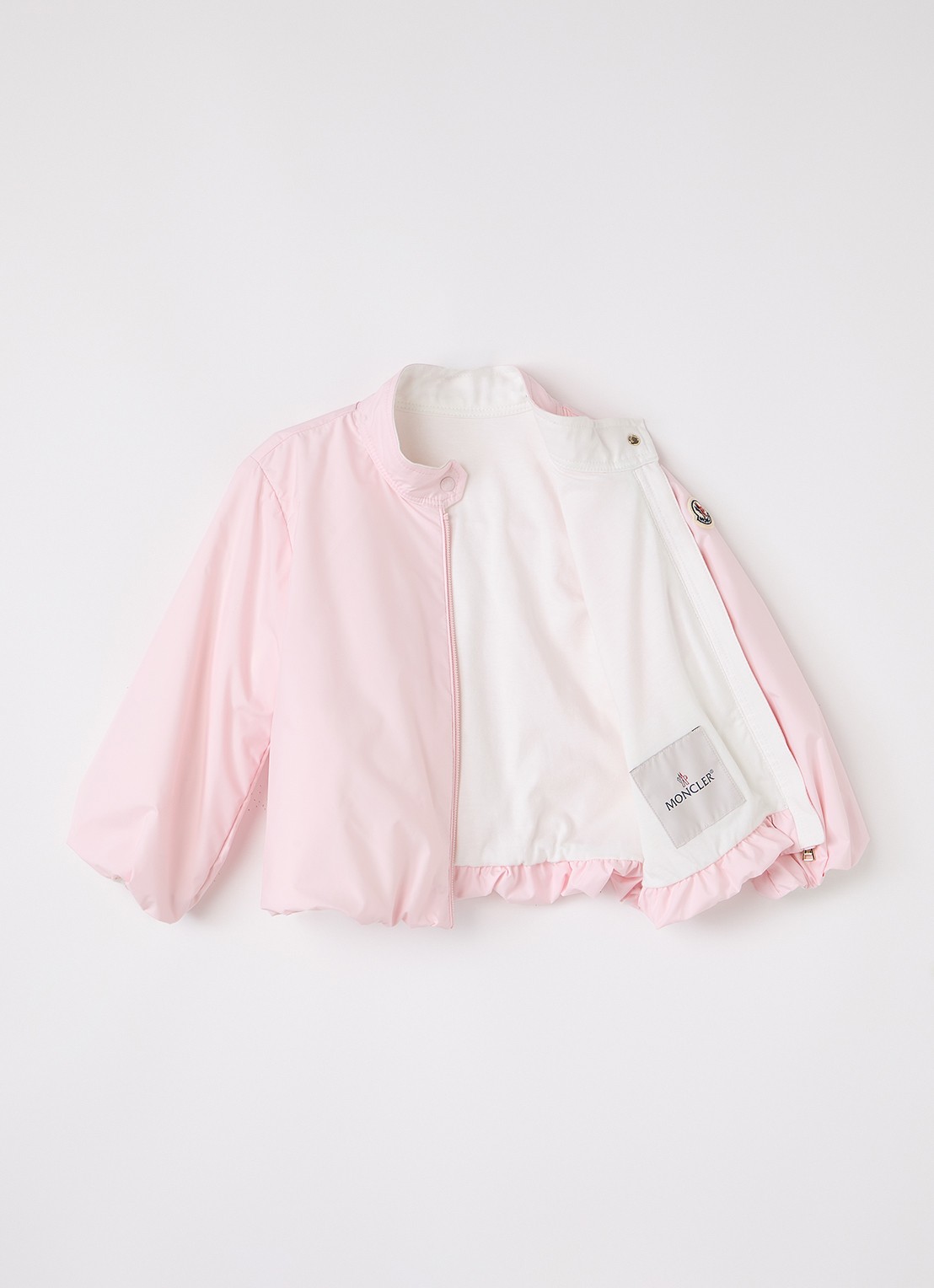 Moncler Luce jack met logo - voorkant 2 lichtroze