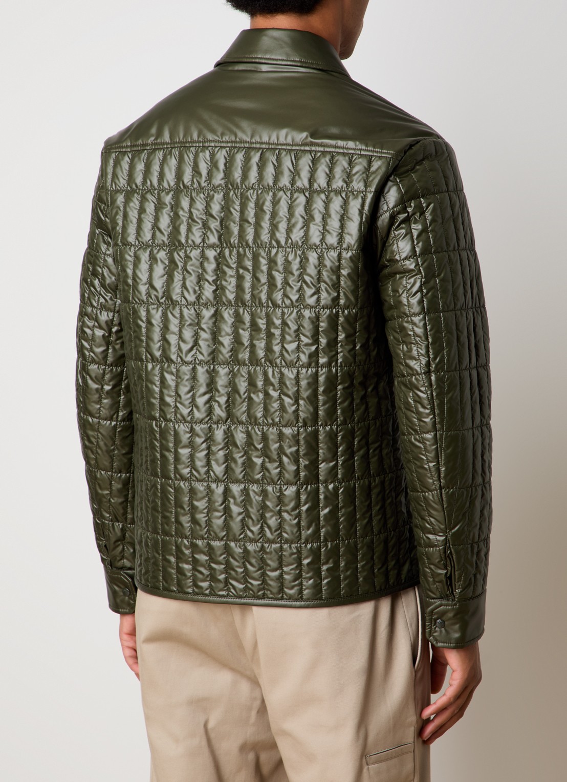 Moncler Madiere quilted jack met ritszakken - achterkant 6 bronsgroen