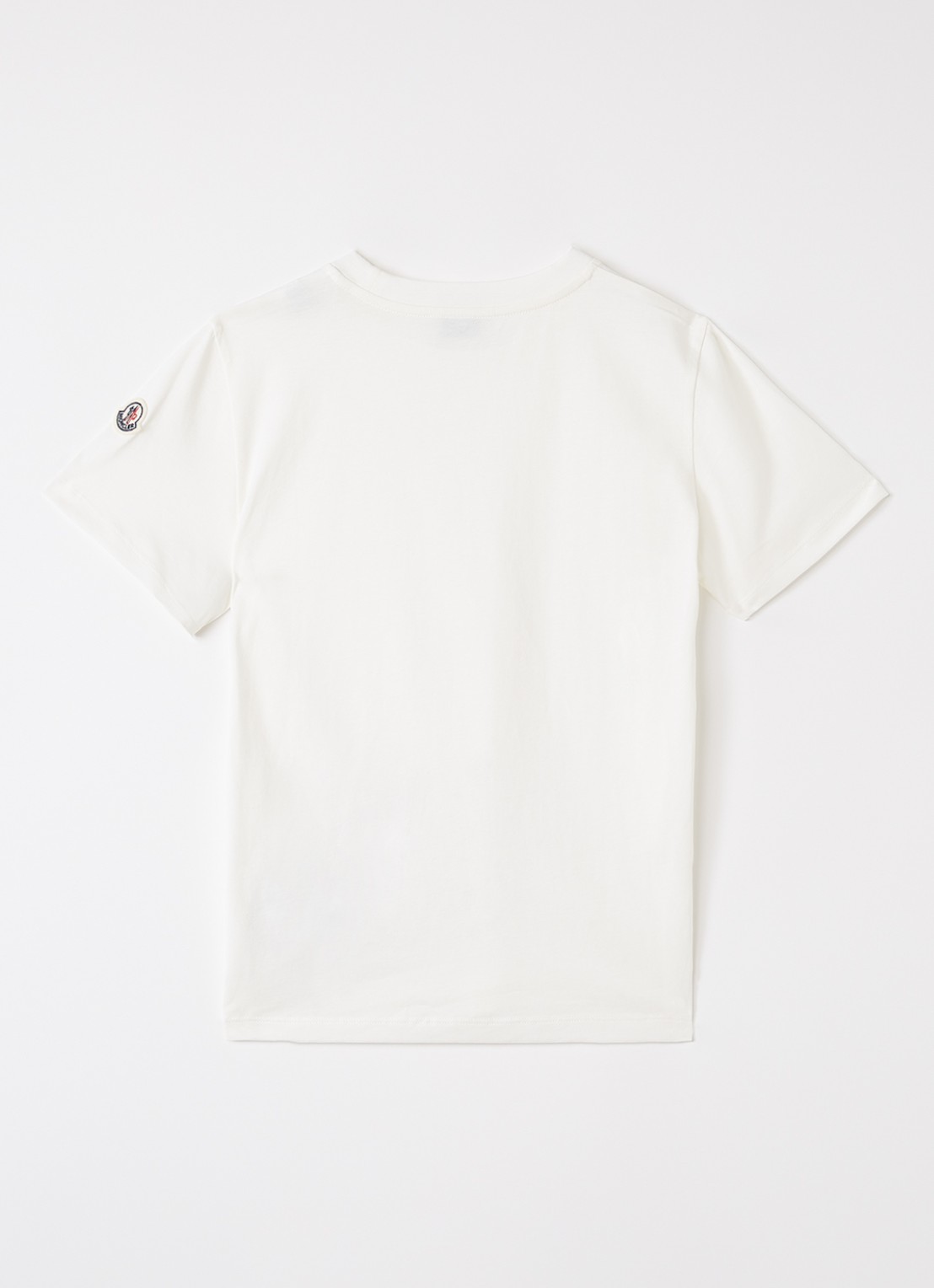 Moncler Maglia T-shirt met logoprint - voorkant 2 gebroken wit