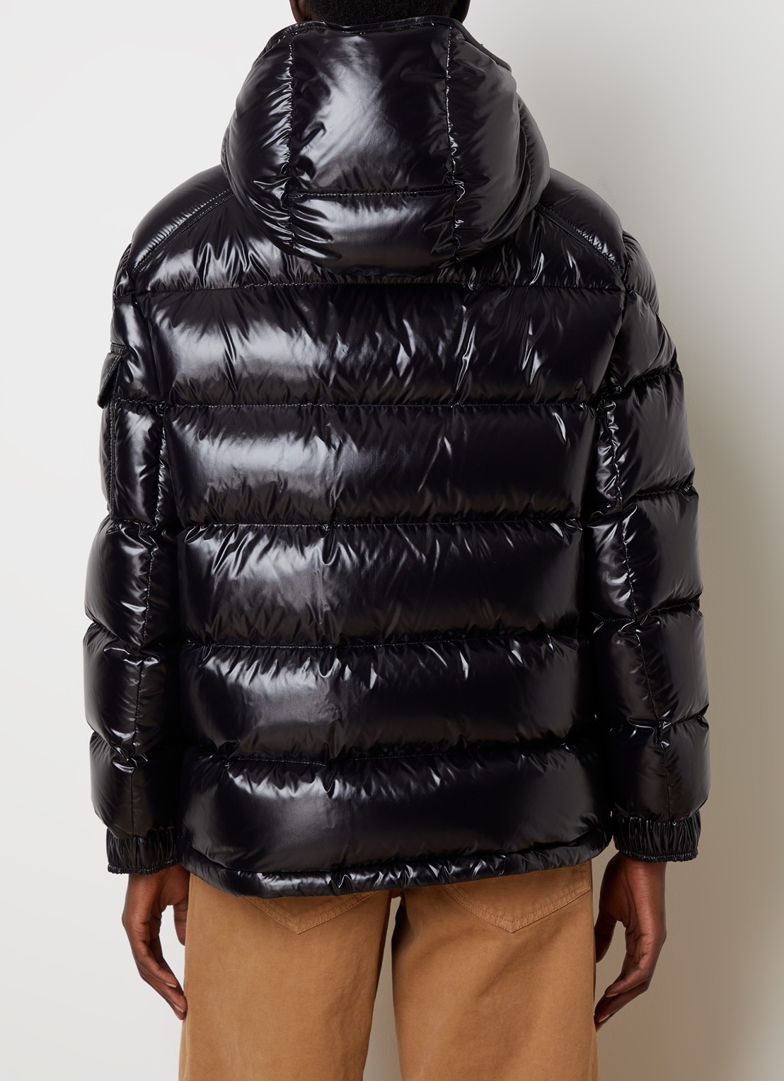 Moncler Maire puffer jack met donsvulling en afneembare capuchon - achterkant 3 zwart