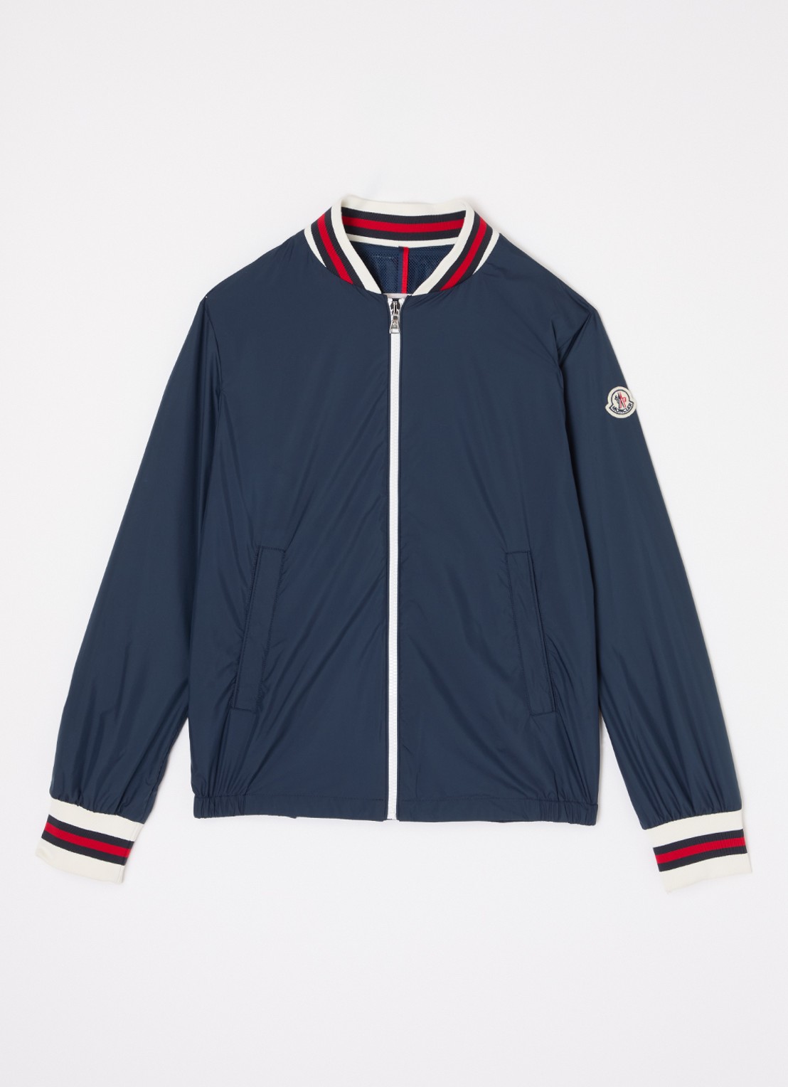Moncler Maki bomberjack met steekzakken - voorkant 2 donkerblauw