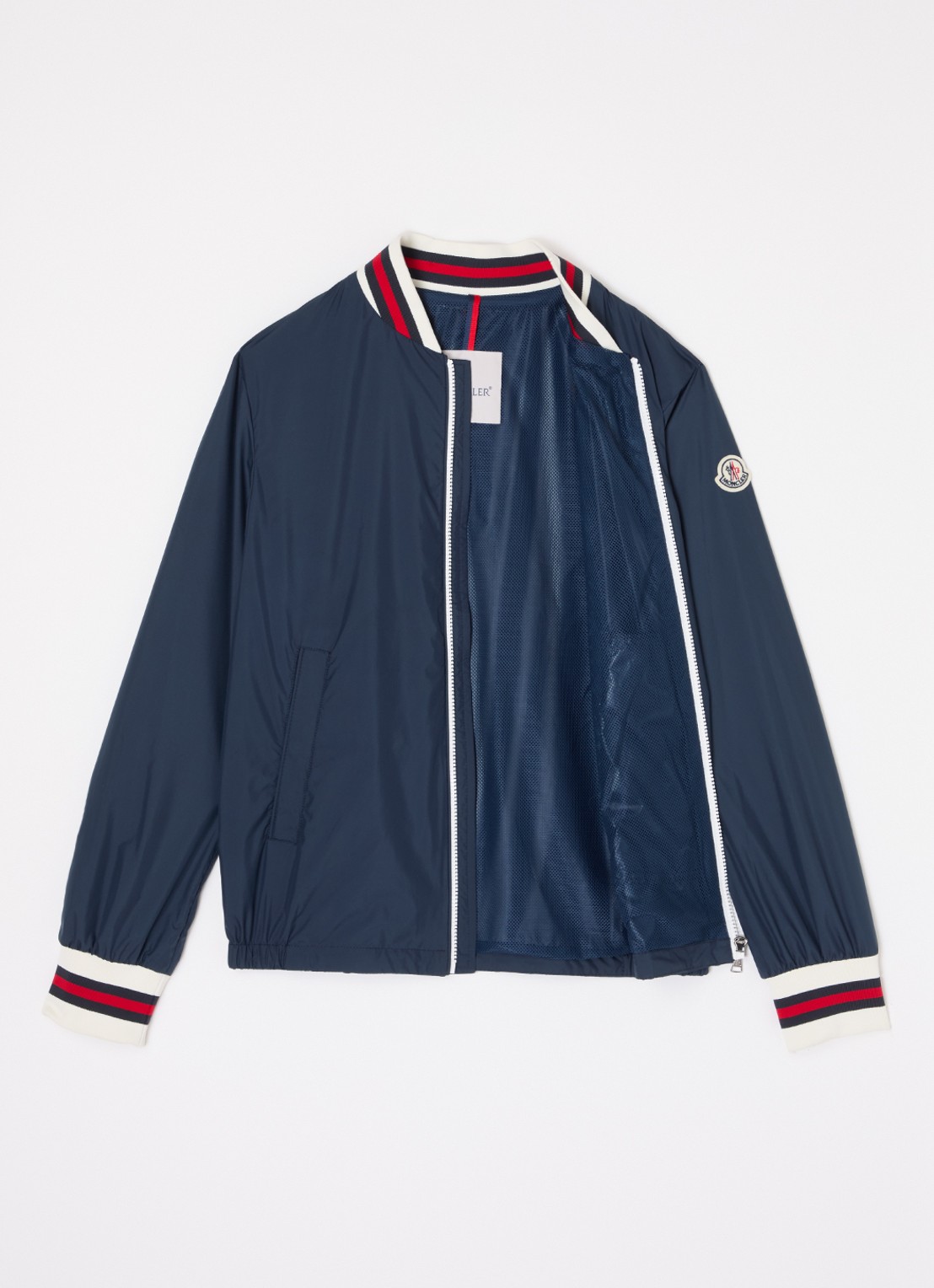 Moncler Maki bomberjack met steekzakken - voorkant 3 donkerblauw