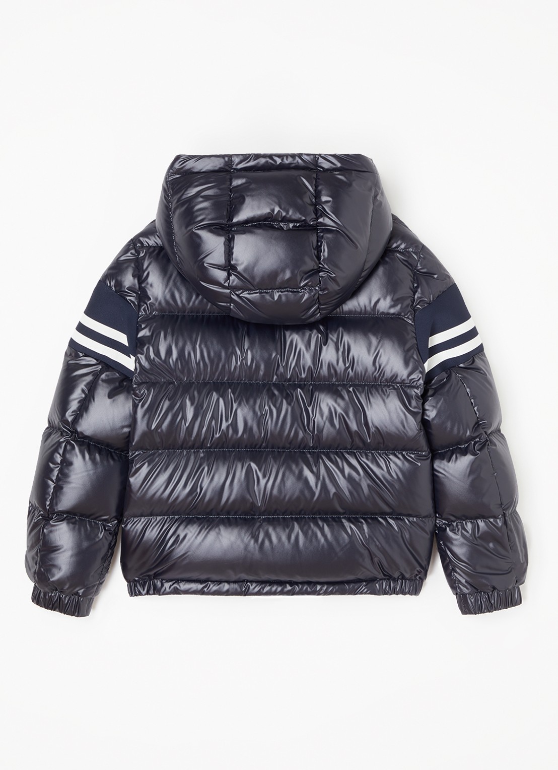 Moncler Mangal puffer jack met donsvulling en capuchon - achterkant donkerblauw