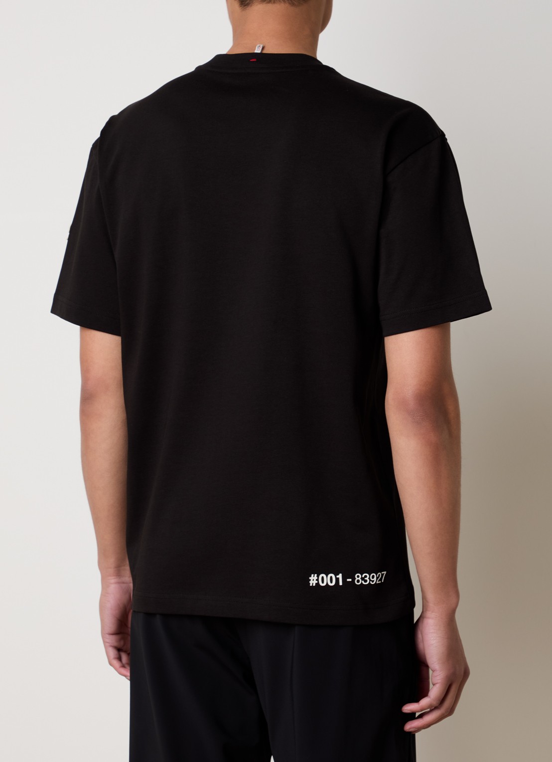 Moncler Manica Corta T-shirt met logo - achterkant zwart