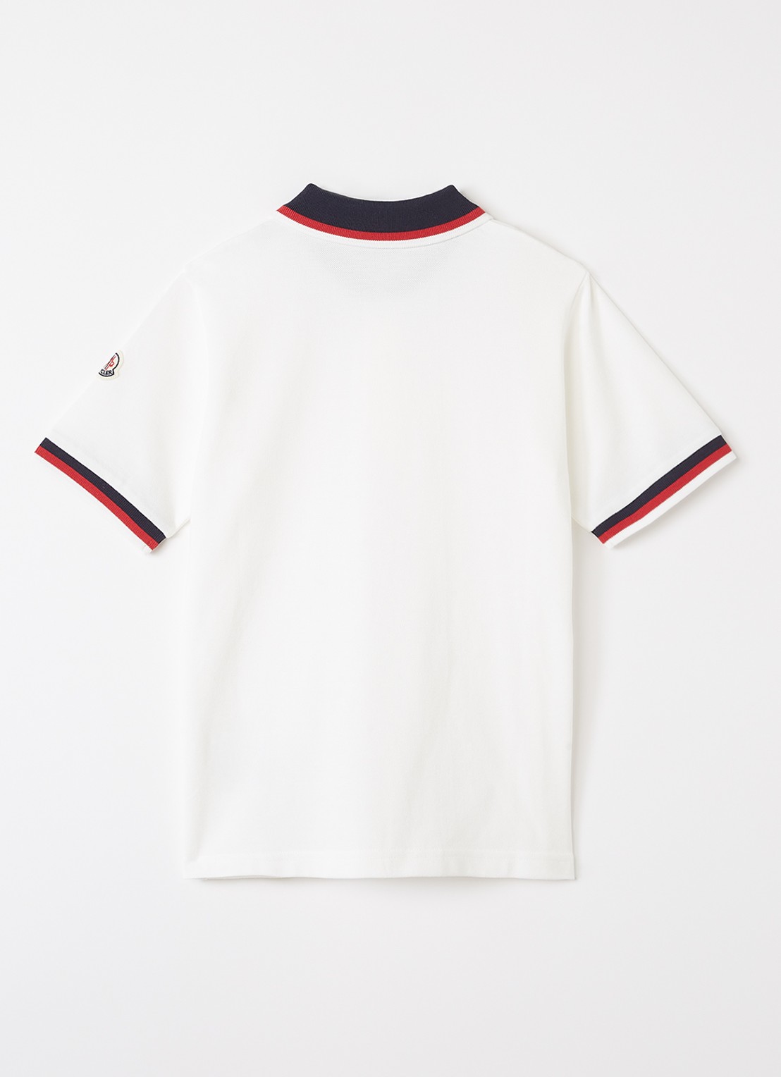 Moncler Maniche polo van piqué katoen met logo - voorkant 2 wit