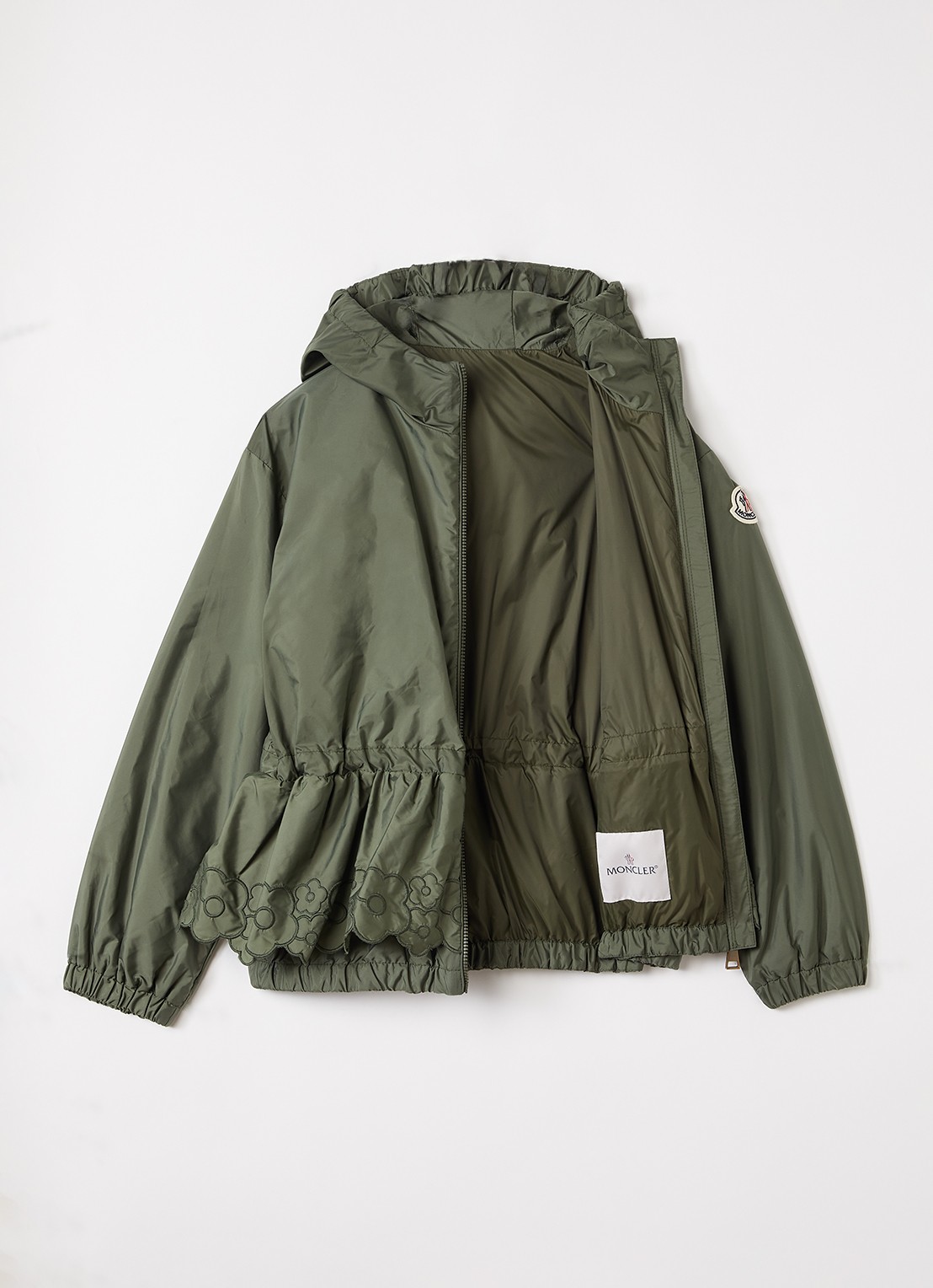 Moncler Manolya jack met steekzakken - voorkant 3 bronsgroen