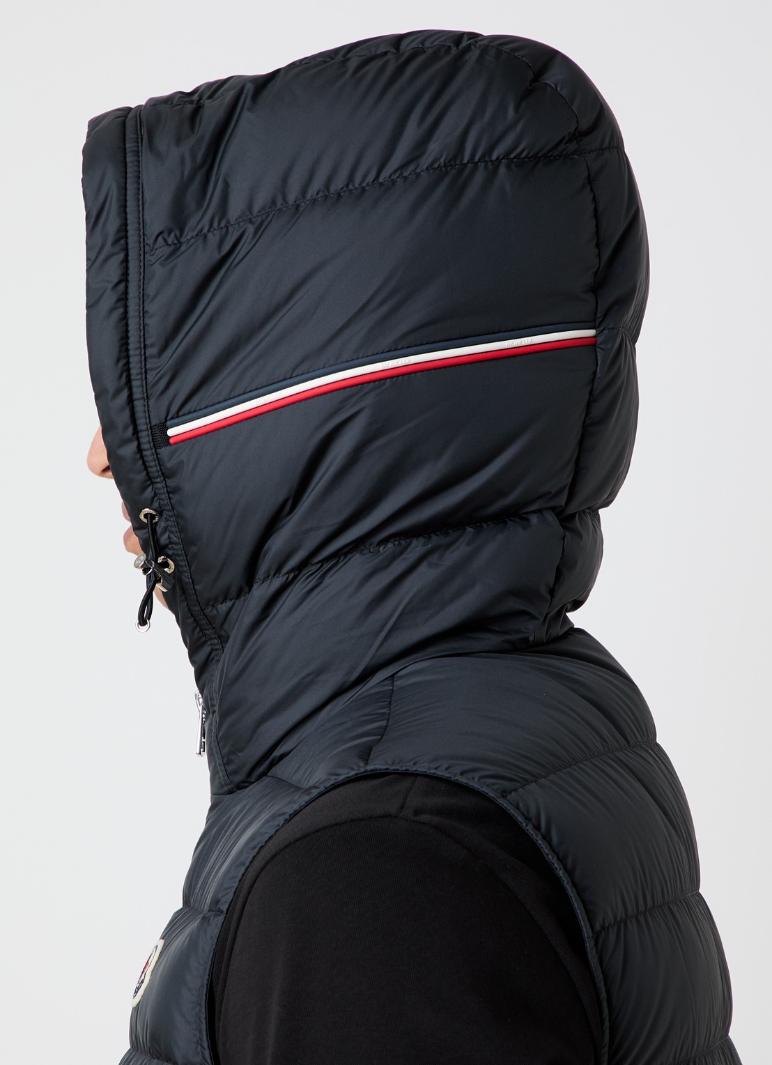 Moncler Marseillan gewatteerde bodywarmer met donsvulling en logo - detail 5 zwart