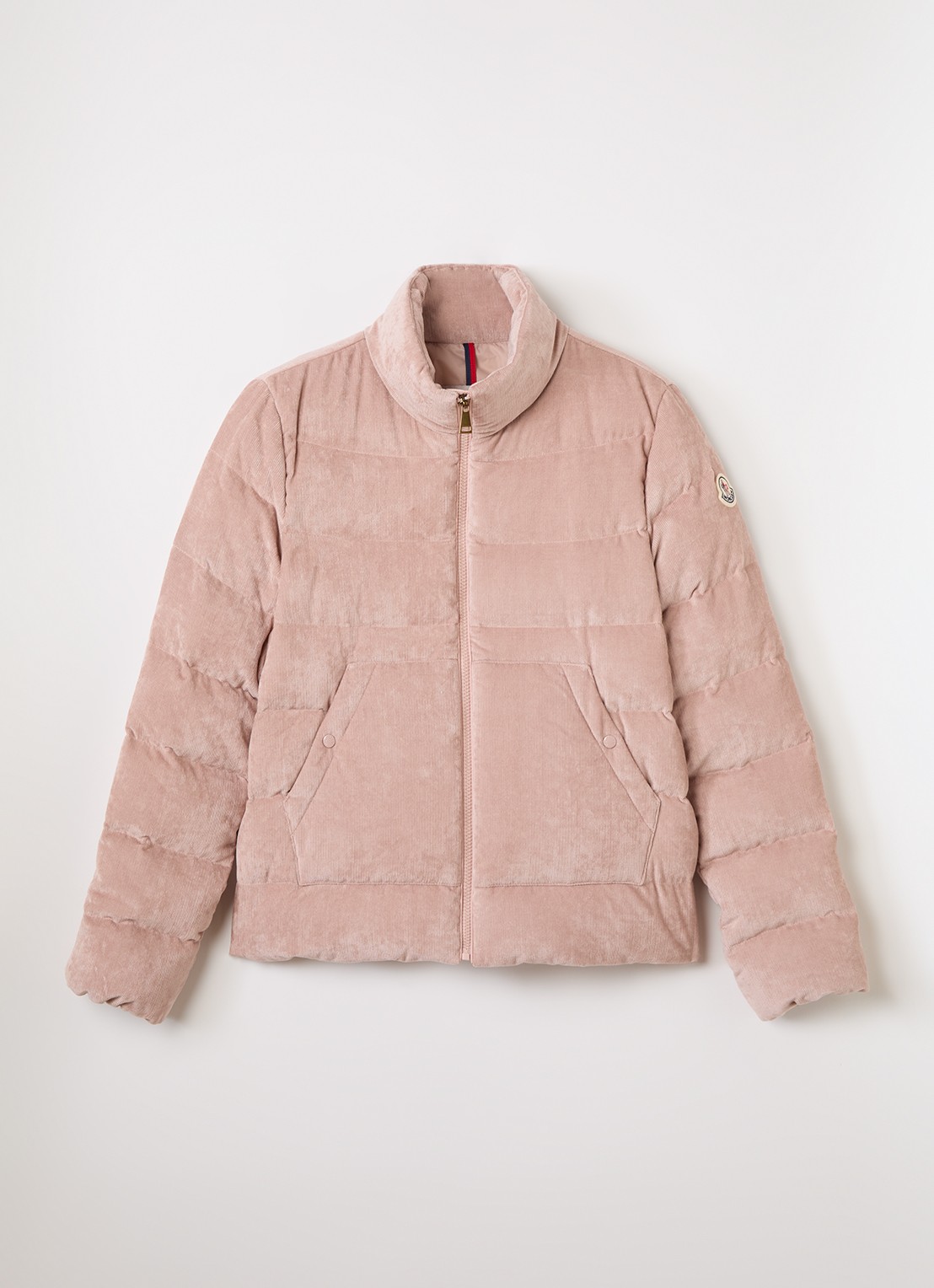 Moncler Marth puffer jack met donsvulling - voorkant oudroze