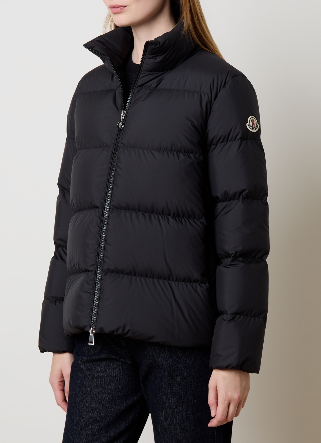Moncler Mauzun puffer jack met donsvulling - detail 4 zwart
