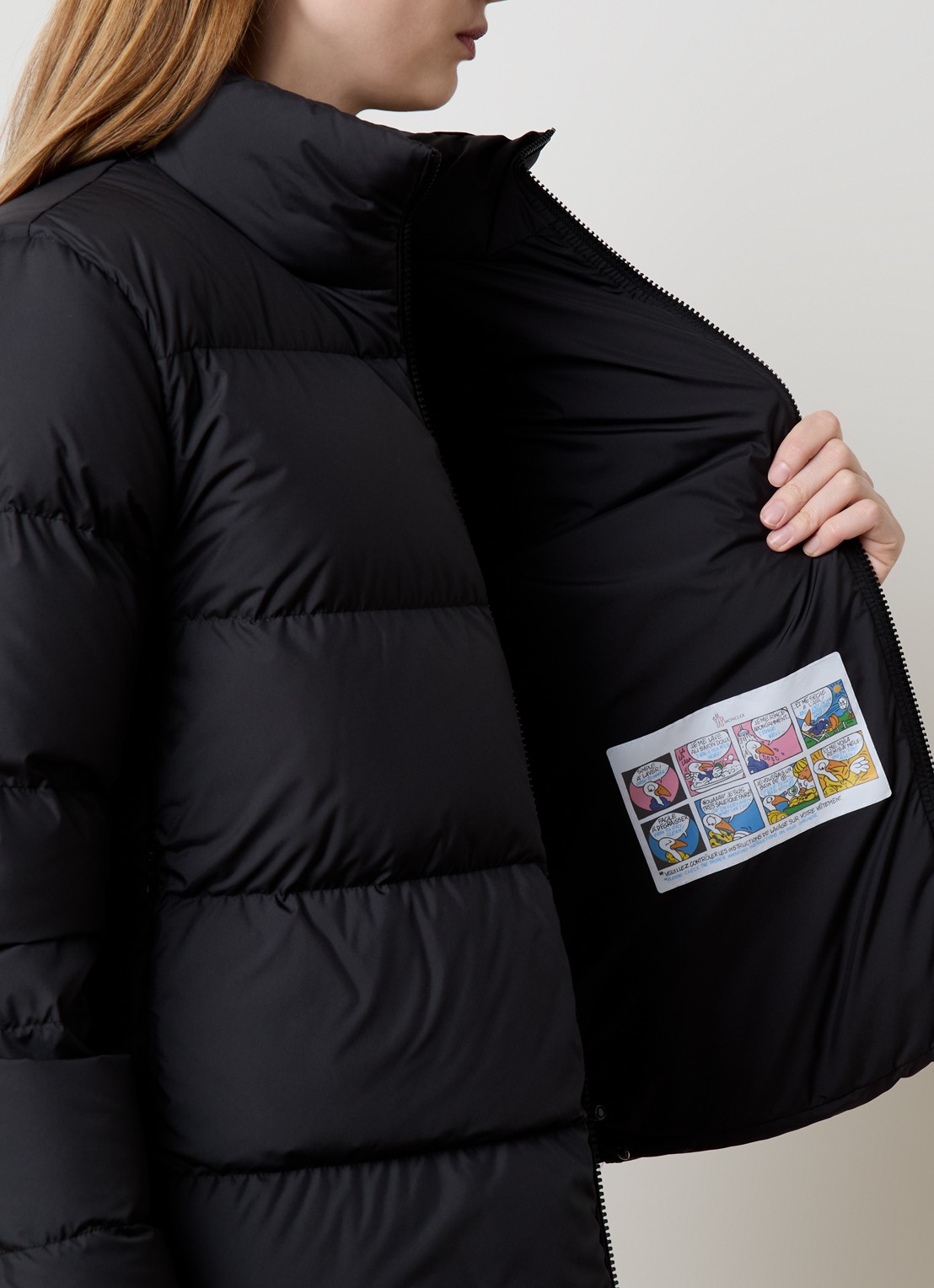 Moncler Mauzun puffer jack met donsvulling - detail 5 zwart