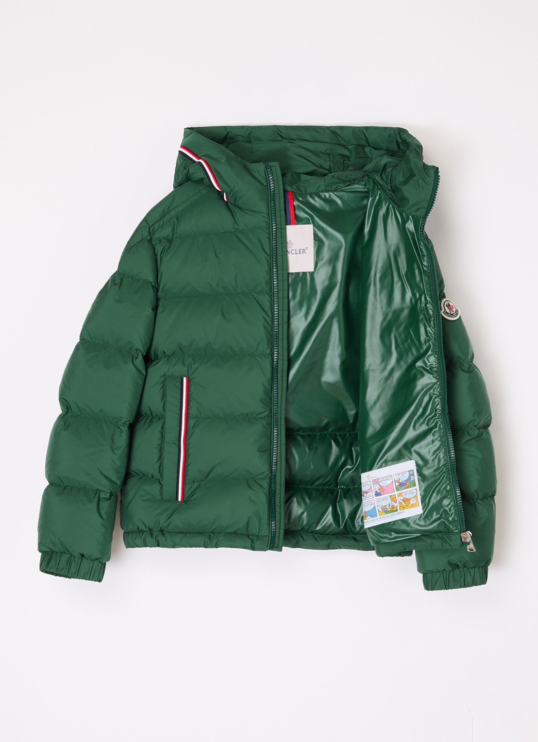 Moncler Merary puffer jack met donsvulling - voorkant 2 groen