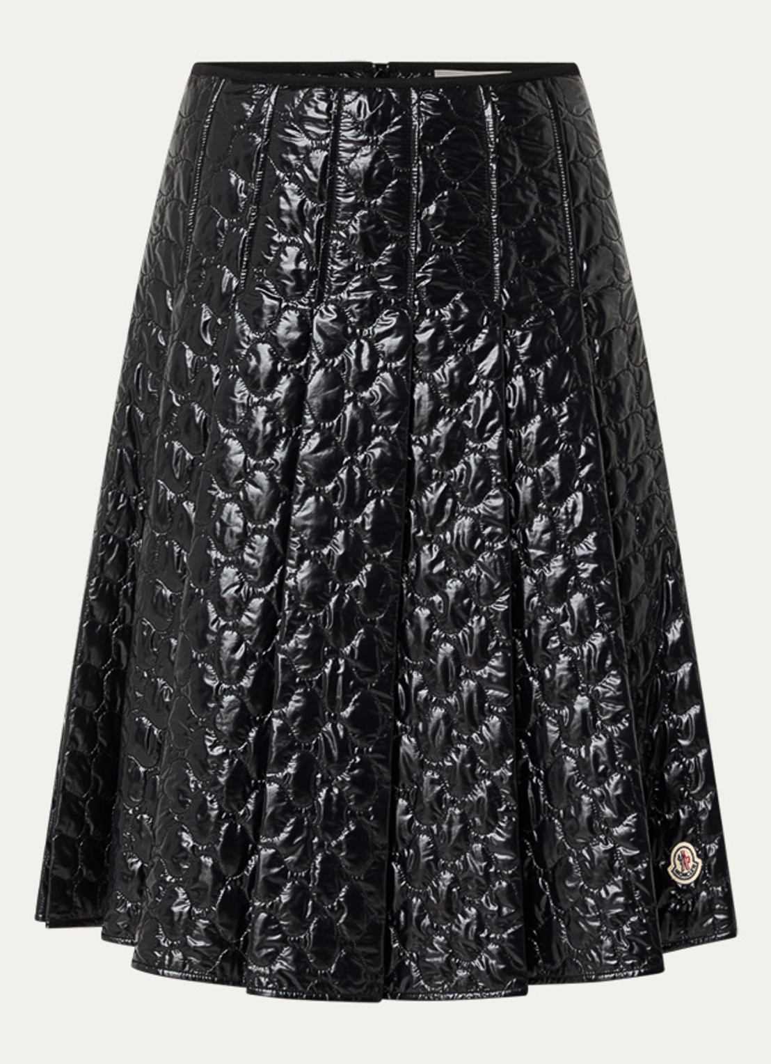 Moncler Midi rok met quilt patroon - voorkant 2 zwart