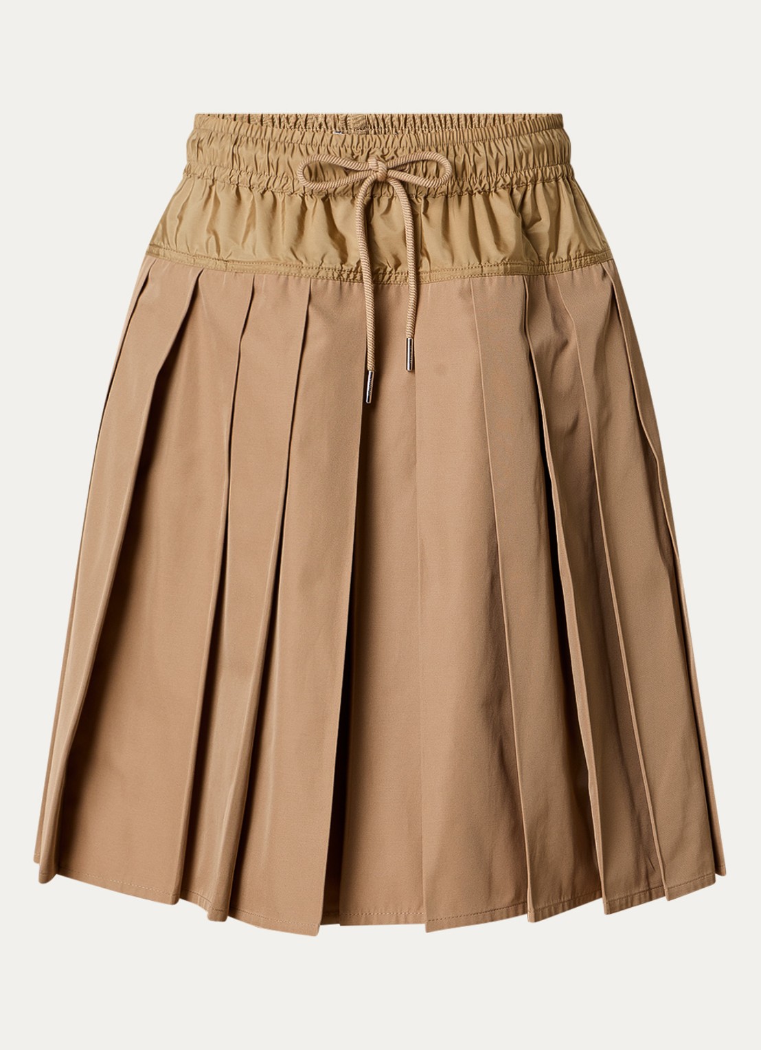 Moncler Mini plooirok met trekkoord - voorkant 2 beige