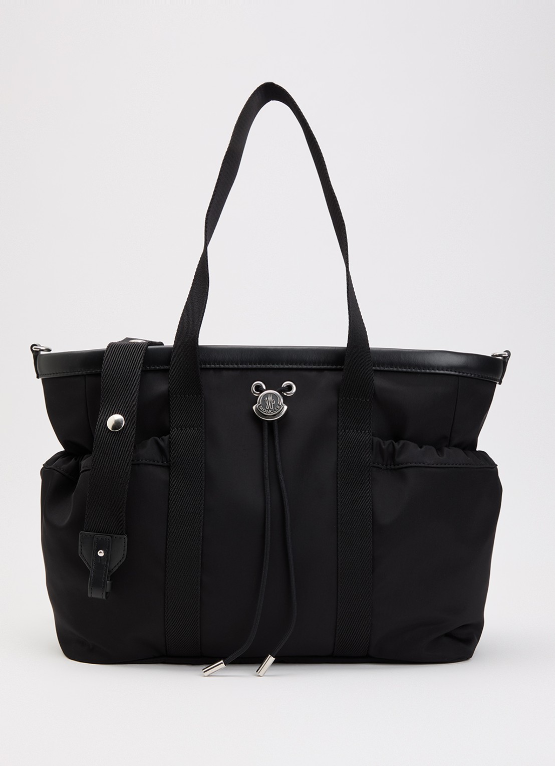 Moncler Mom-Bag met afneembare schouderriem - voorkant 5 zwart