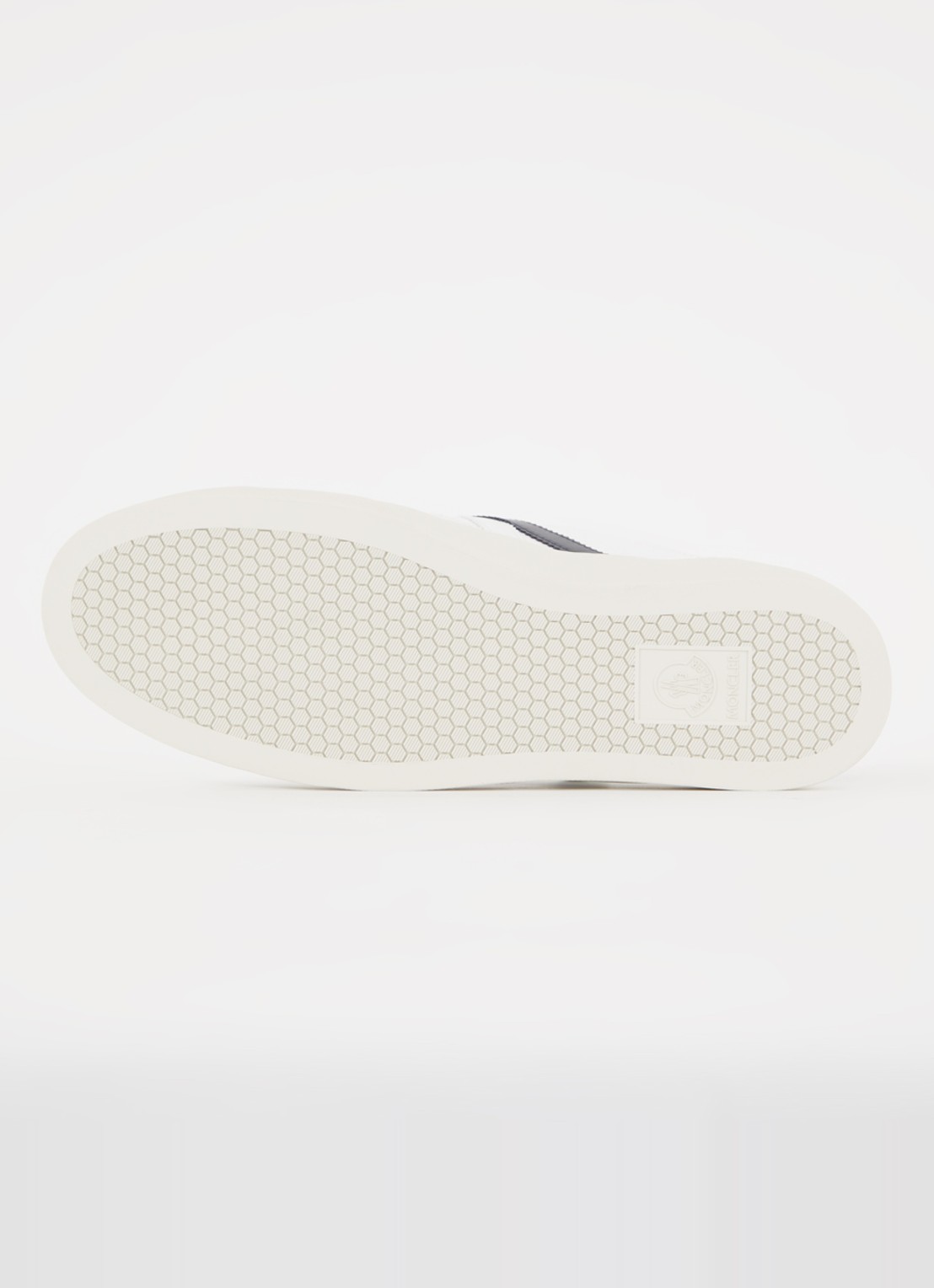 Moncler Monaco sneaker van kalfsleer met logo - detail 6 wit