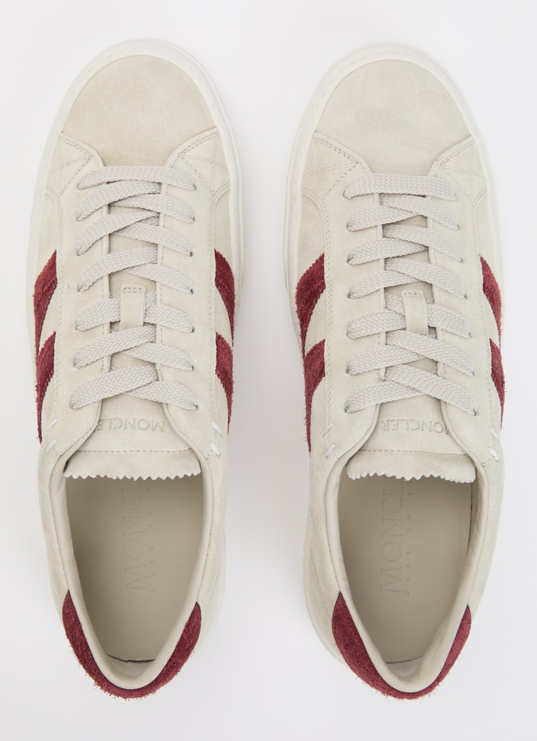 Moncler Monaco2 sneaker van suède - detail 5 beige
