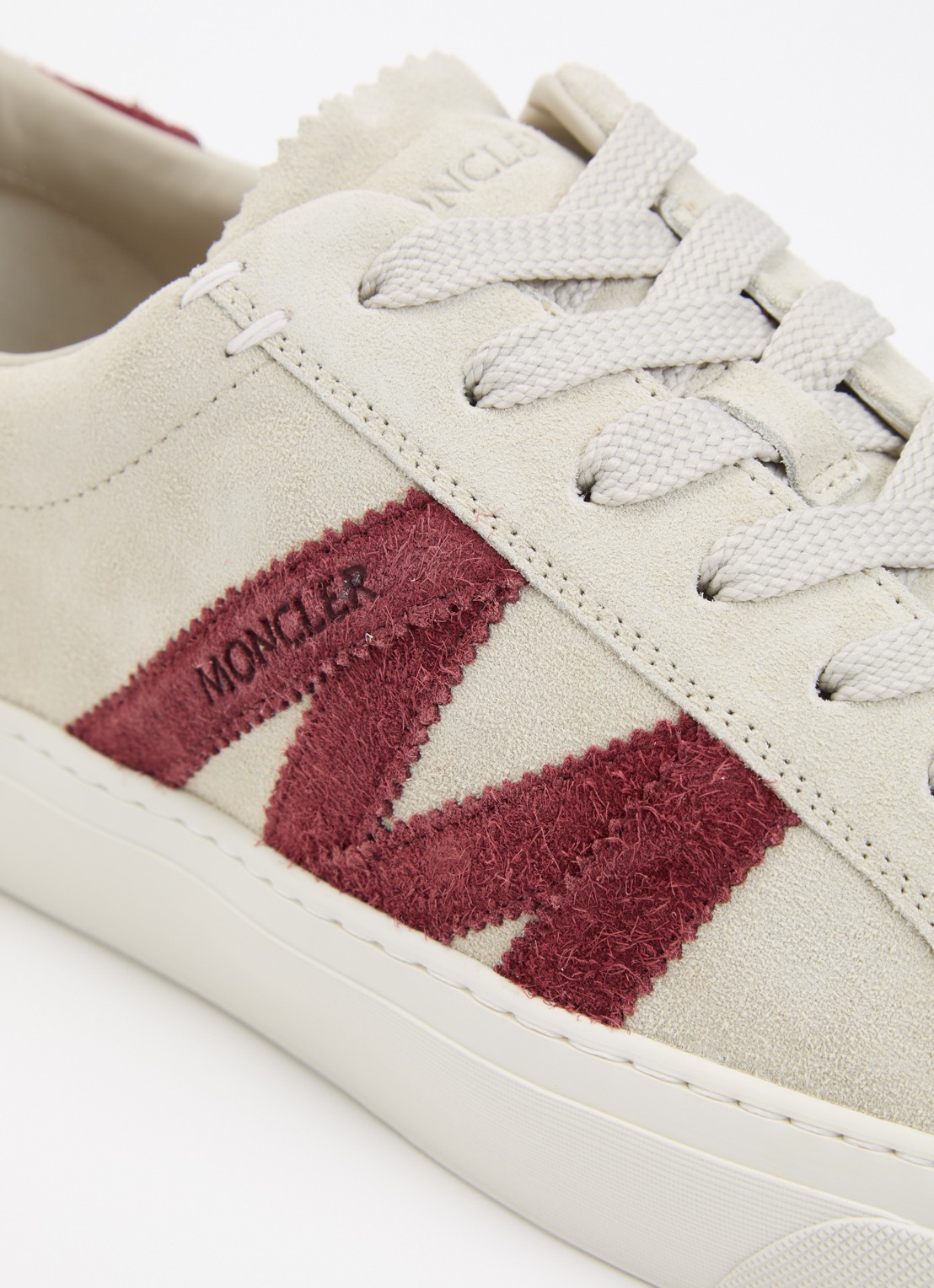 Moncler Monaco2 sneaker van suède - detail 7 beige