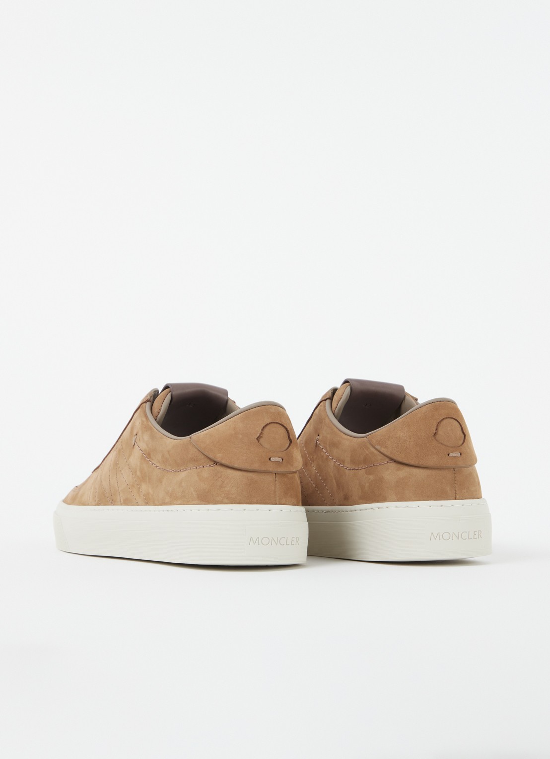 Moncler Monclub sneaker van suède - achterkant 5 camel