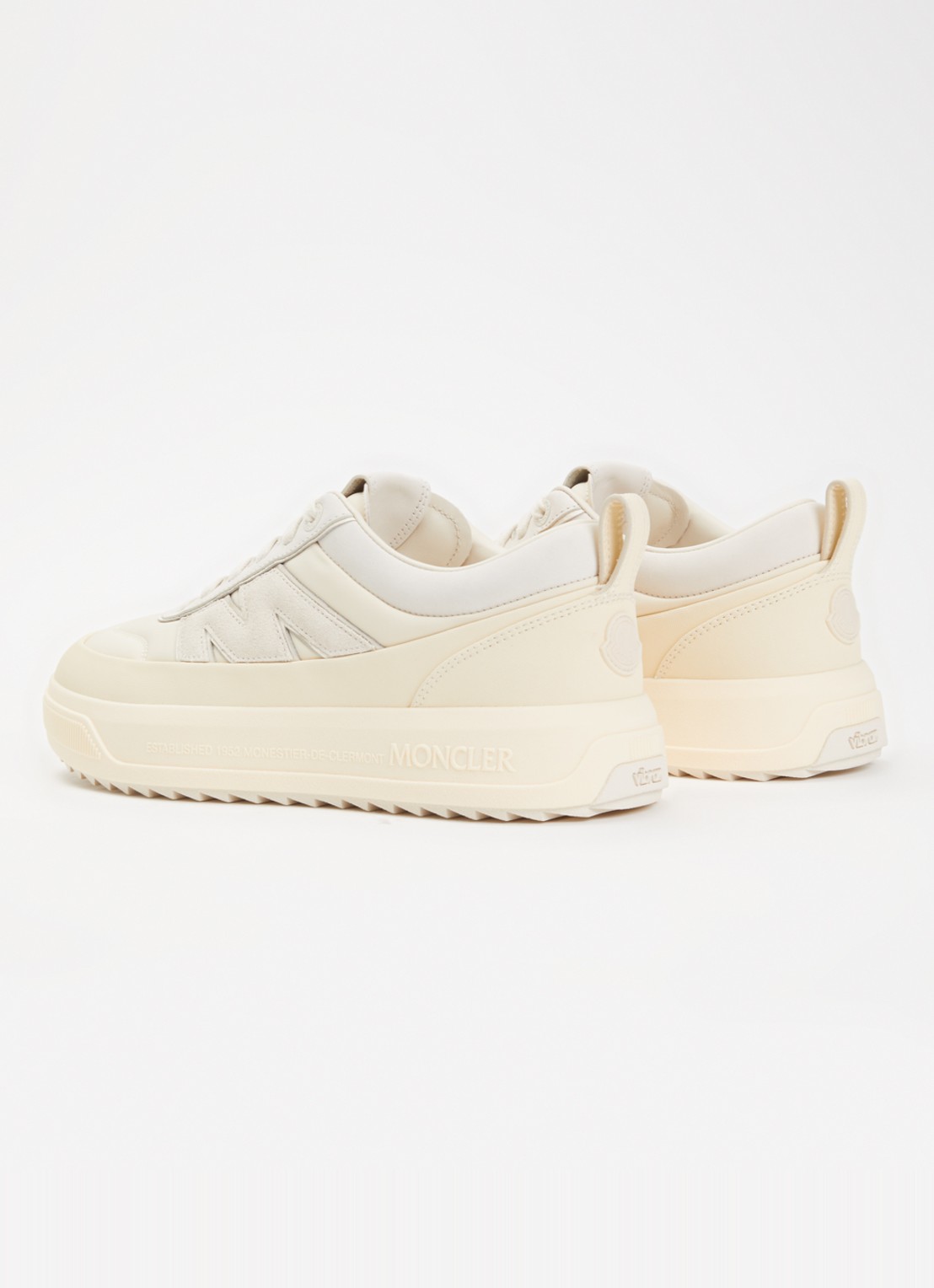 Moncler Monpulse sneaker met suède details - achterkant gebroken wit