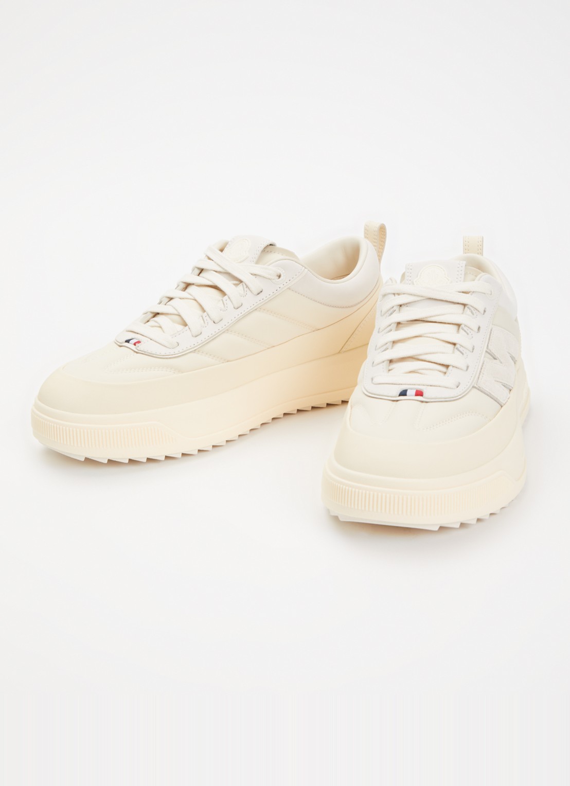 Moncler Monpulse sneaker met suède details - detail 2 gebroken wit